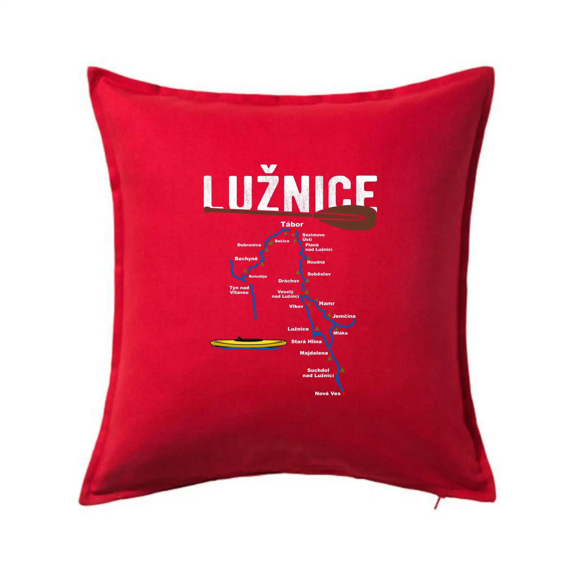 Mapa řeky Lužnice