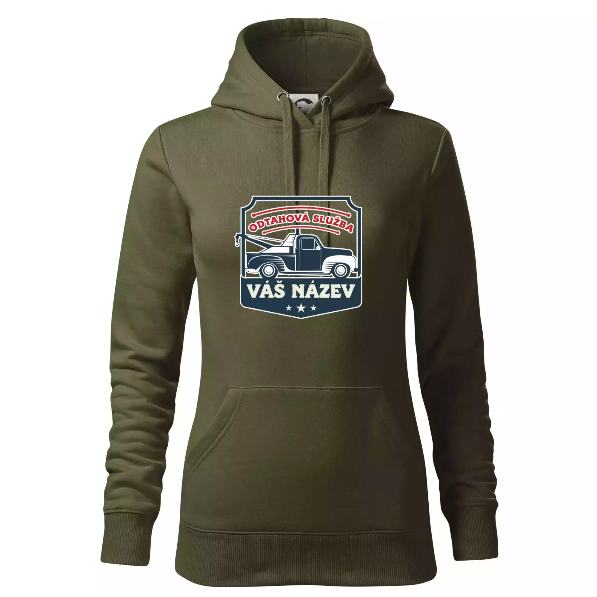 Odtahová služba - erb - červený nápis