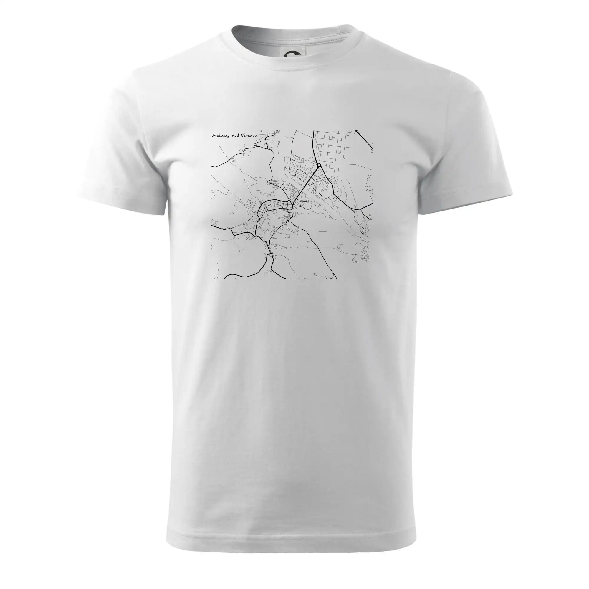 Černobílá mapa Kralupy nad Vltavou