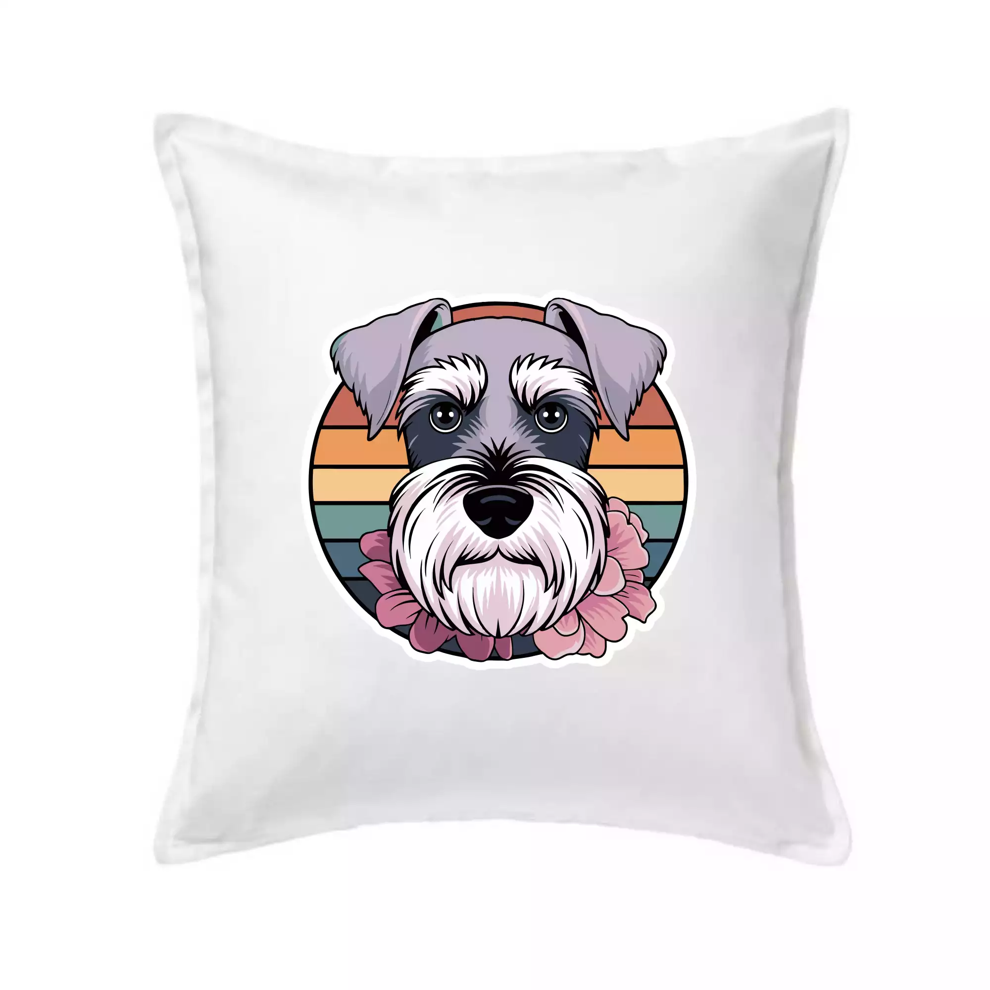 Knírač - fenka a květiny