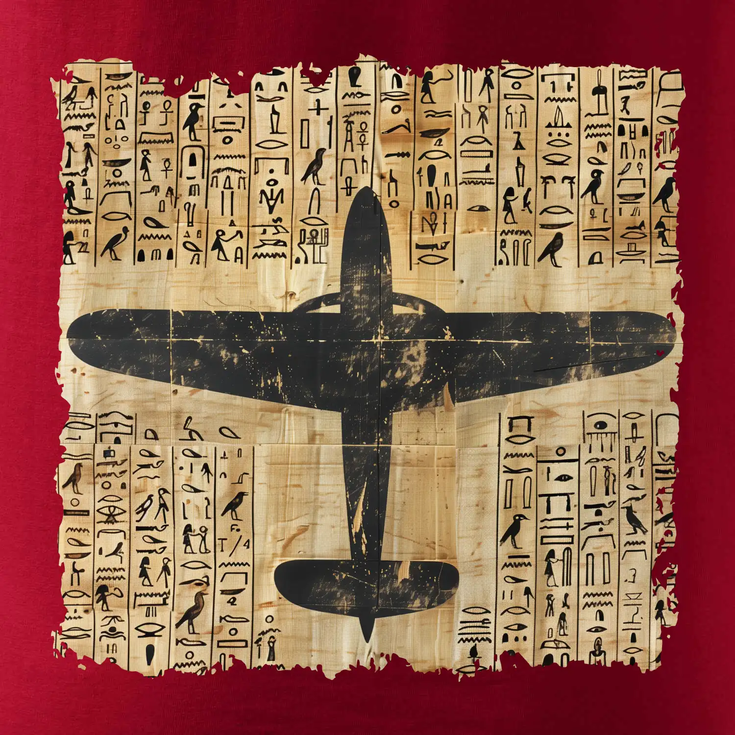 Egyptské hieroglyfy letadlo