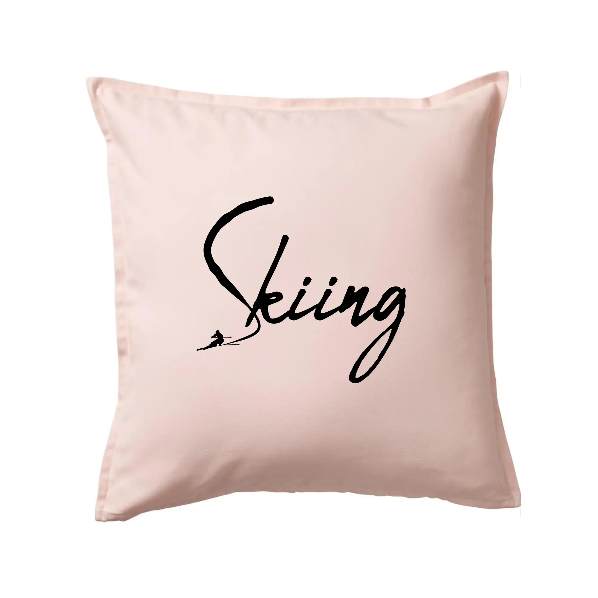 Skiing nápis lyžař