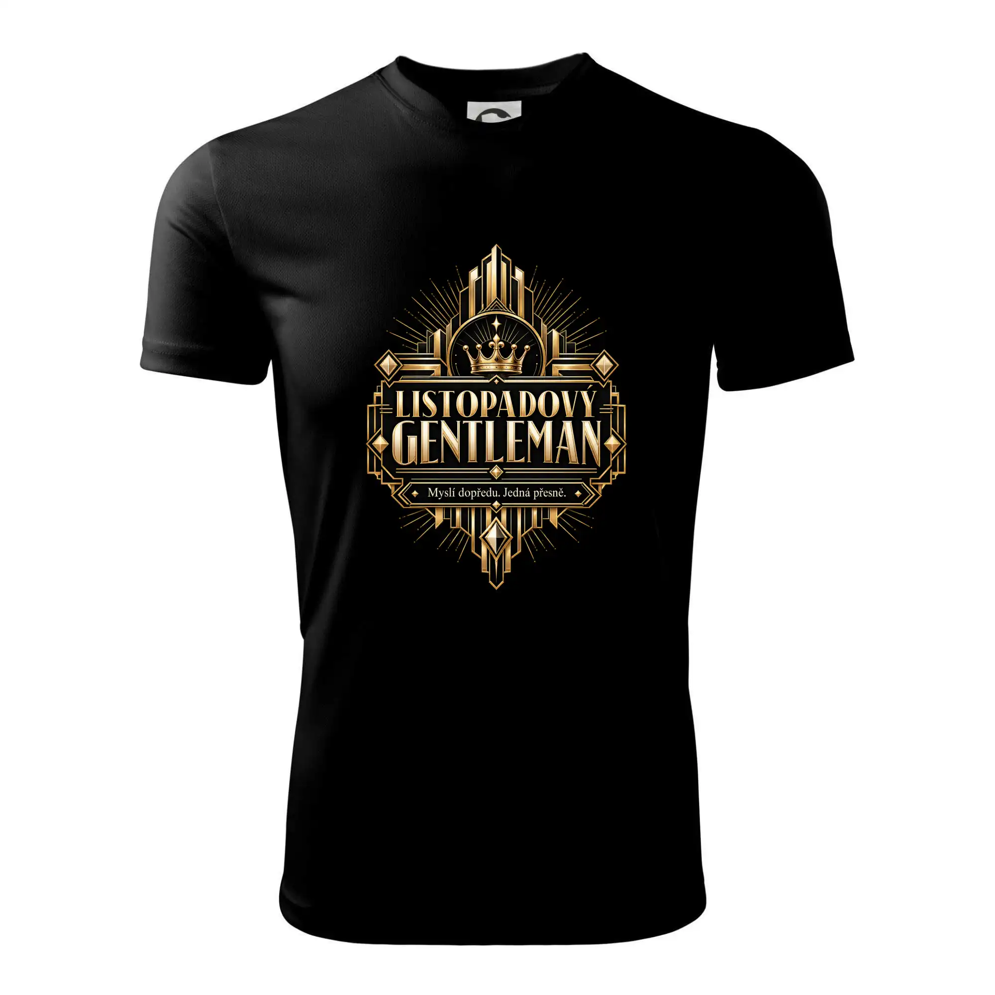 Listopadový gentleman zlatý art deco motiv