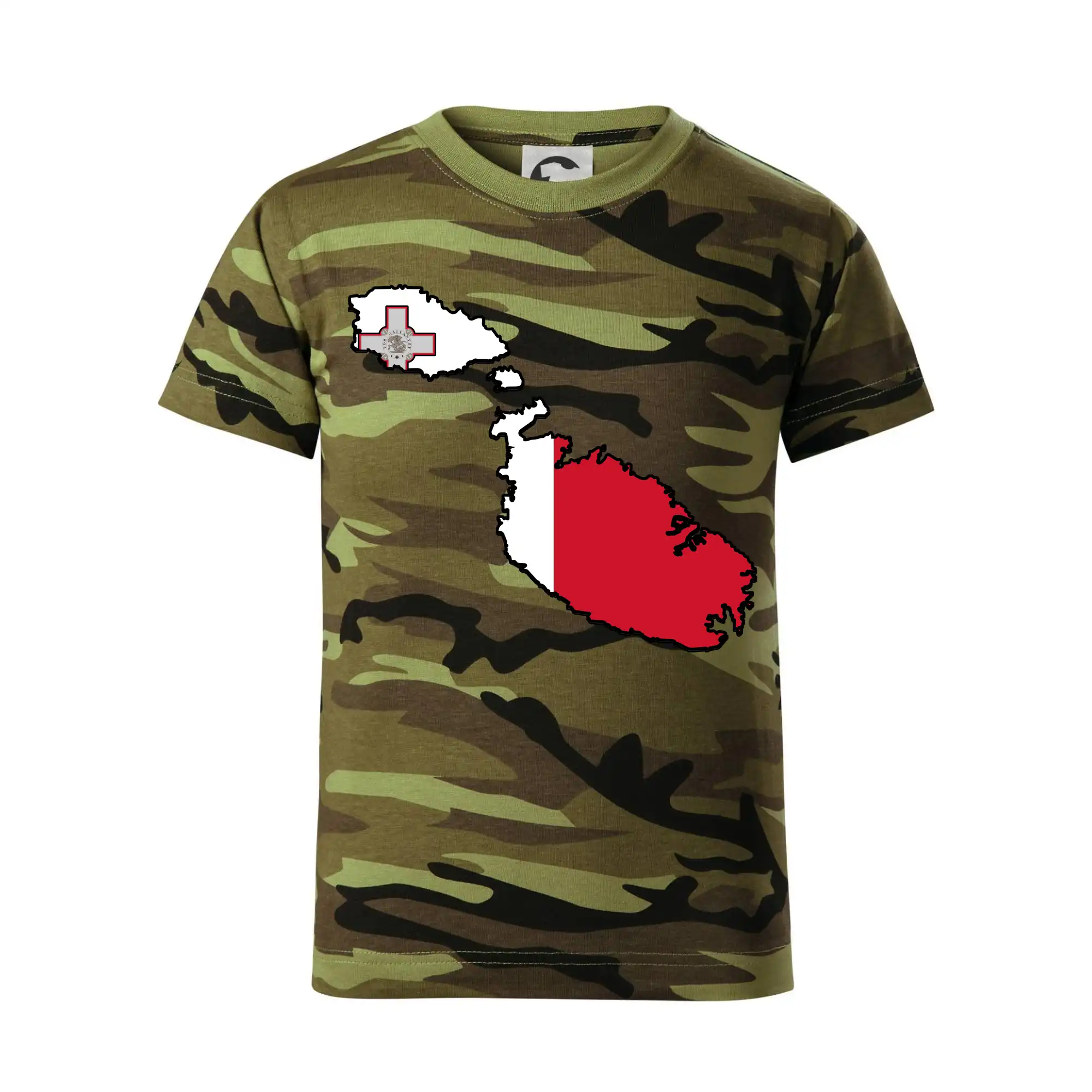 Mapa Malta s vlajkou