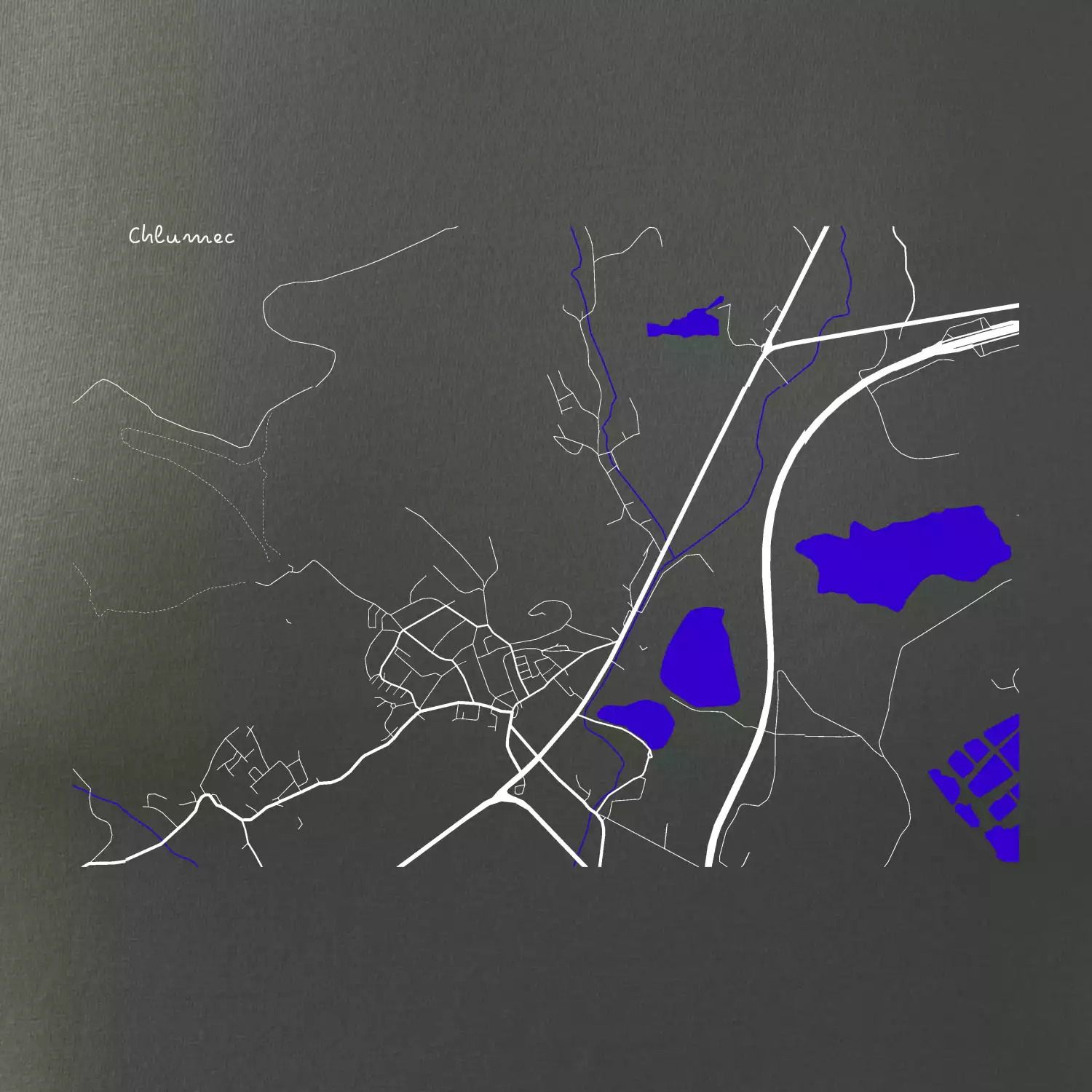 Chlumec 403 39 mapa s vodními toky