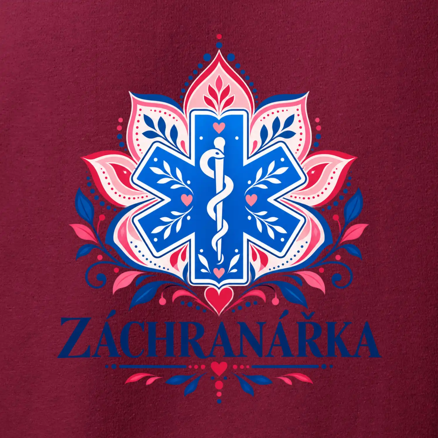 Záchranářka s ornamenty