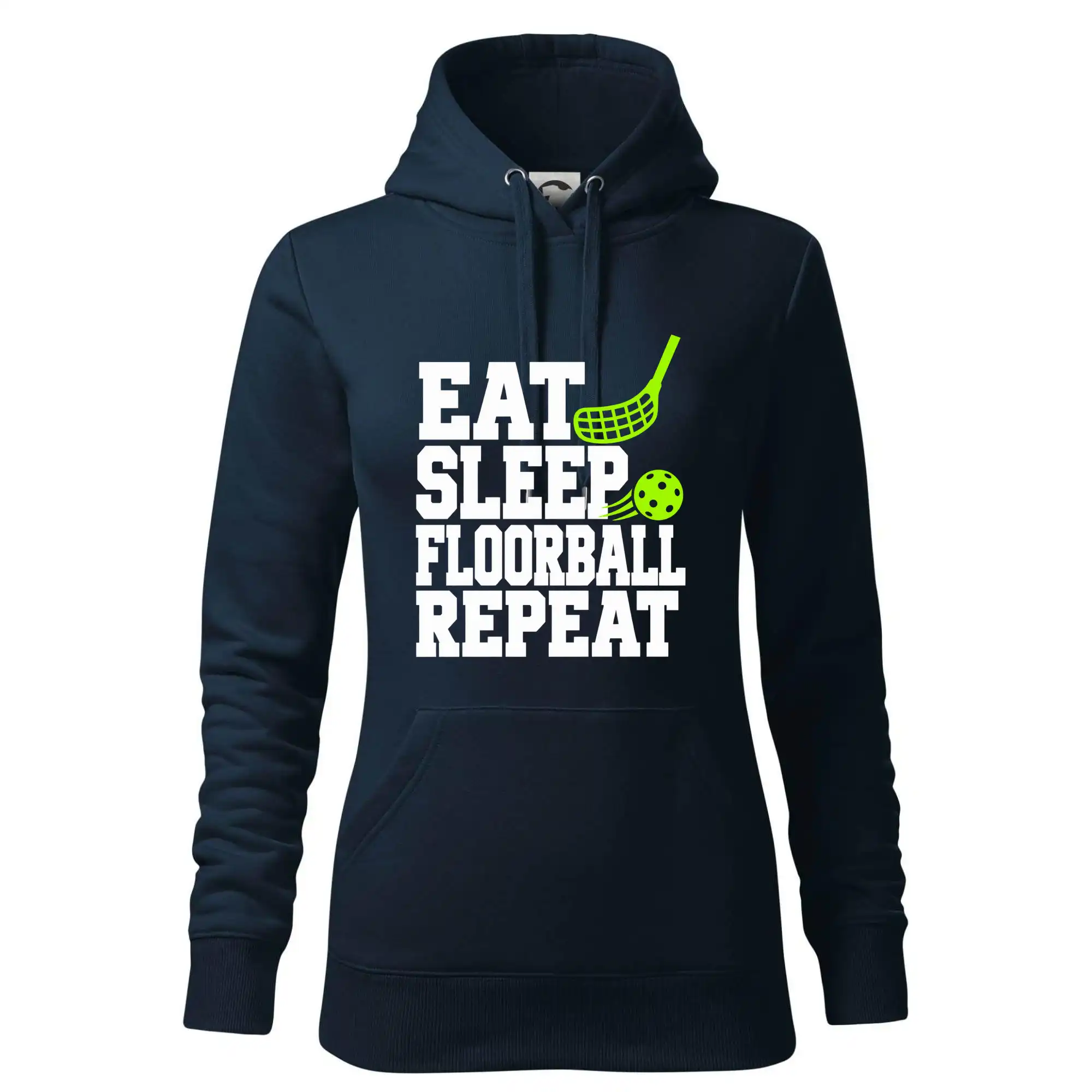 Eat Sleep Floorball Repeat - zelená hokejka