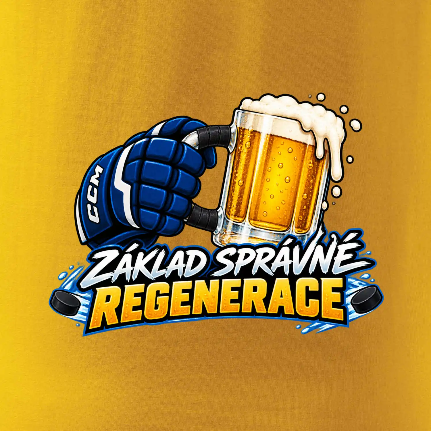 Hokejová regenerace s pivem