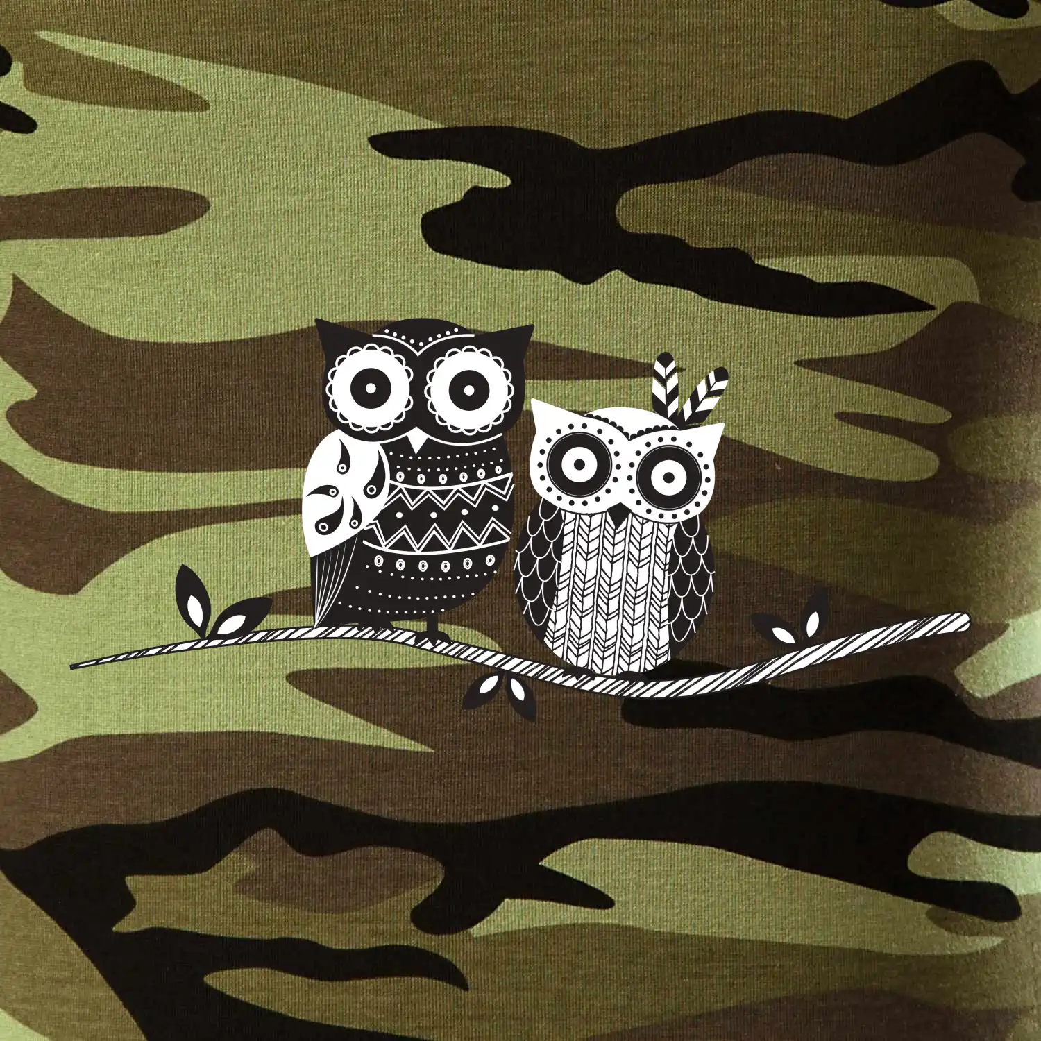 Dvě sovy abstraktní