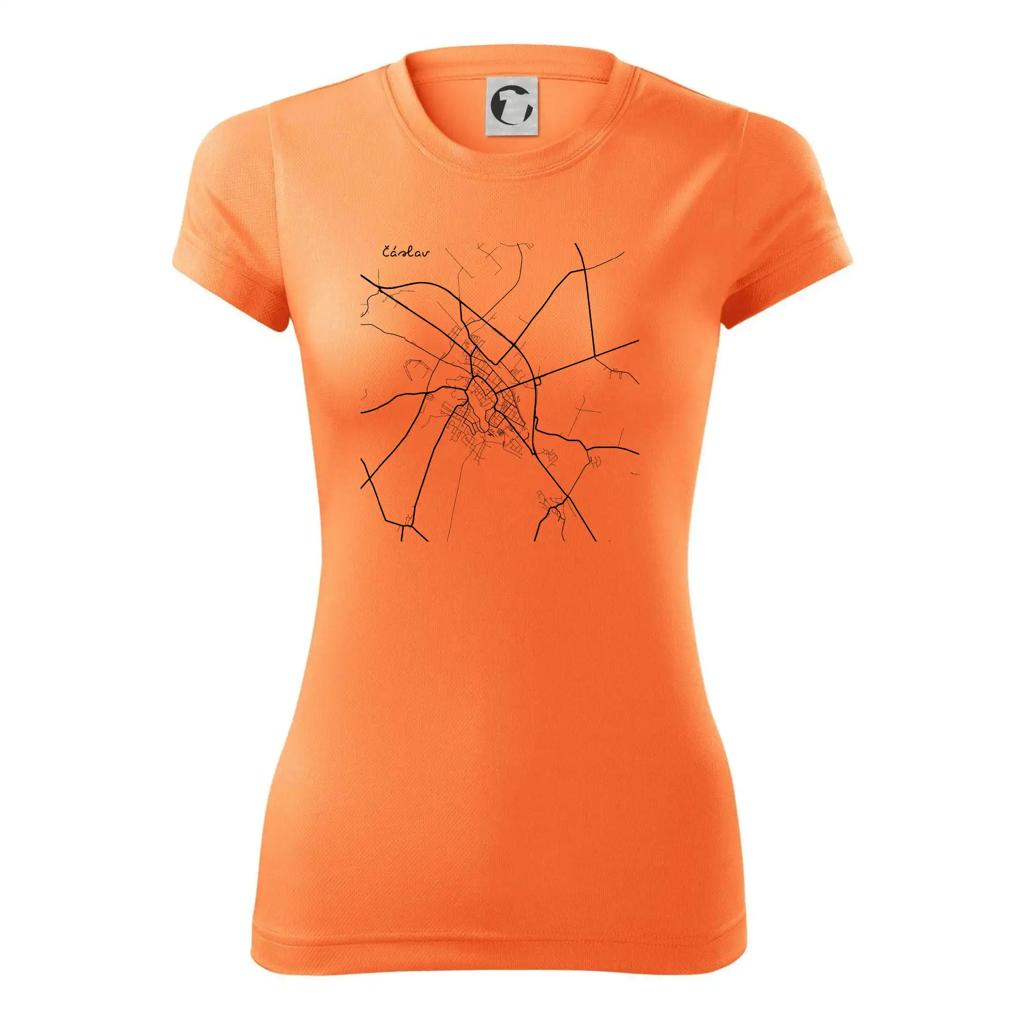 Černobílá mapa Čáslav