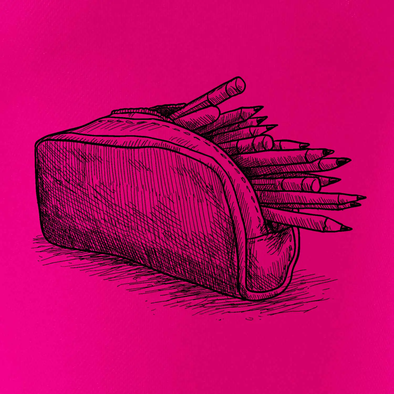 Školní penál kreslený