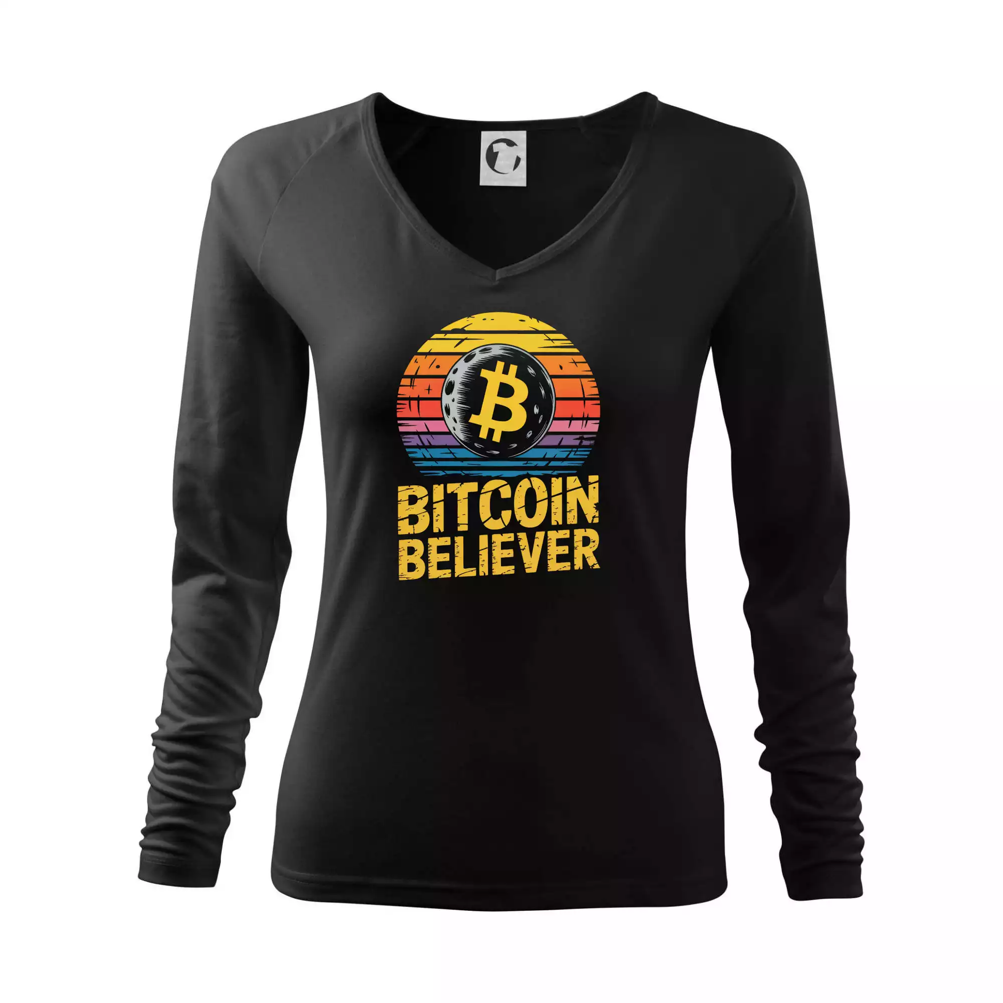 Bitcoin Believer Vintage retro sunset