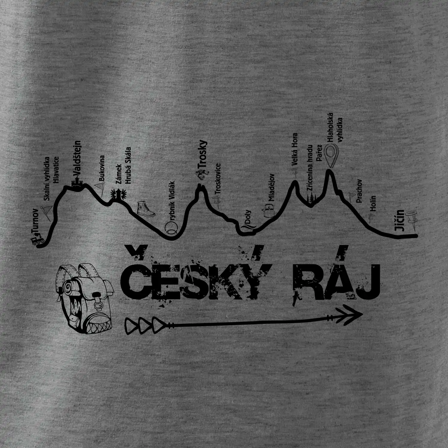 Profil kopce - Český ráj