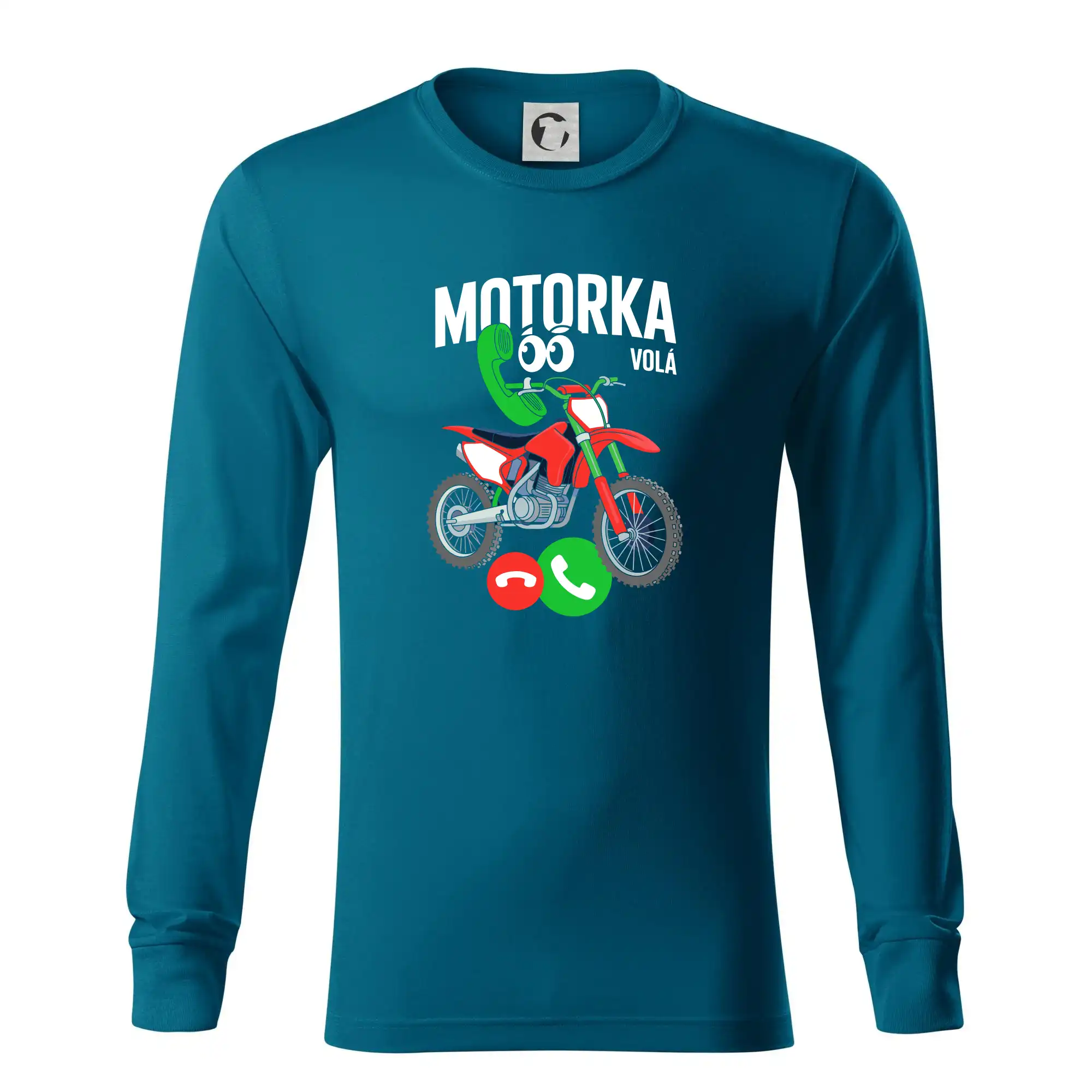Karikatura motorka cross volá