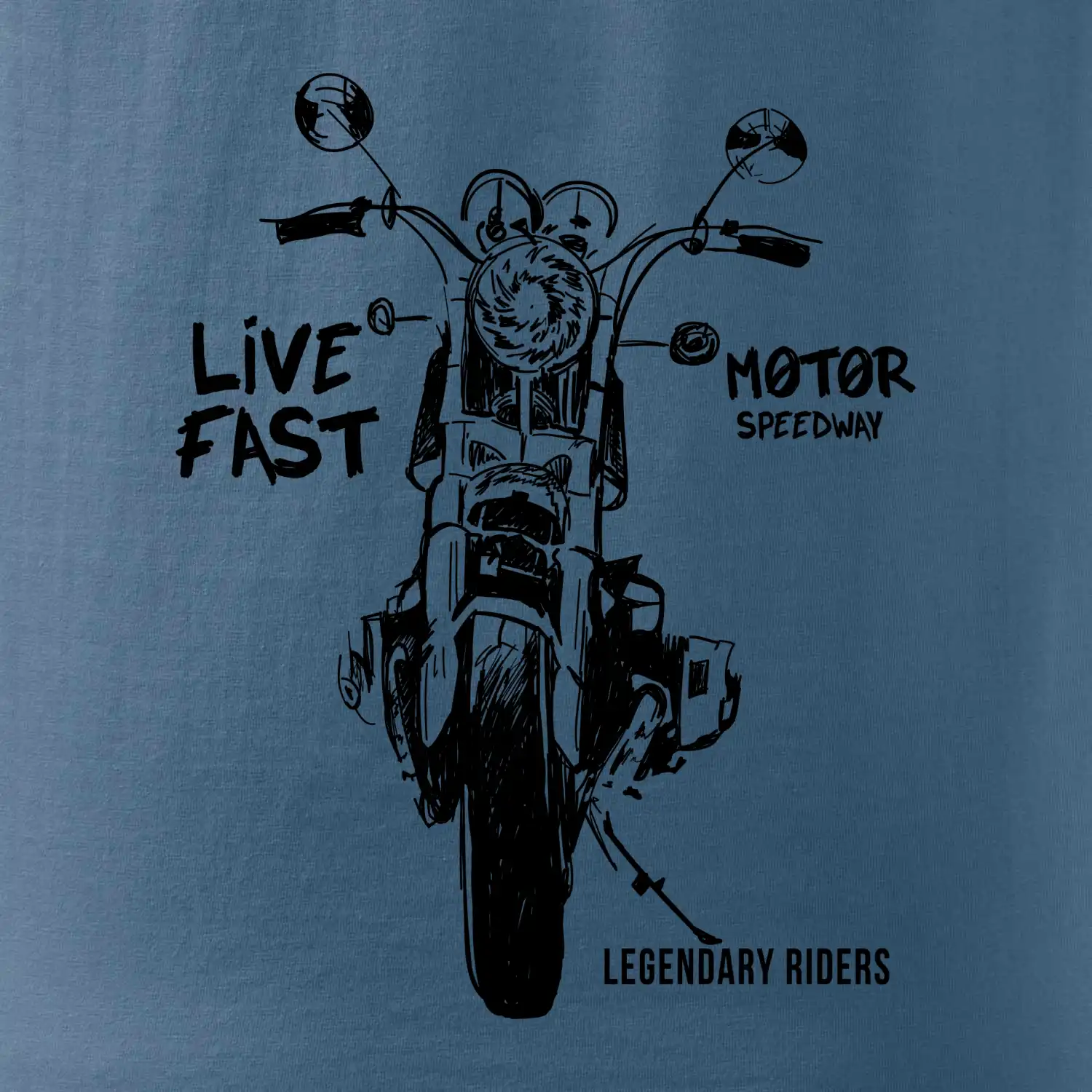 Motorka kresba live fast
