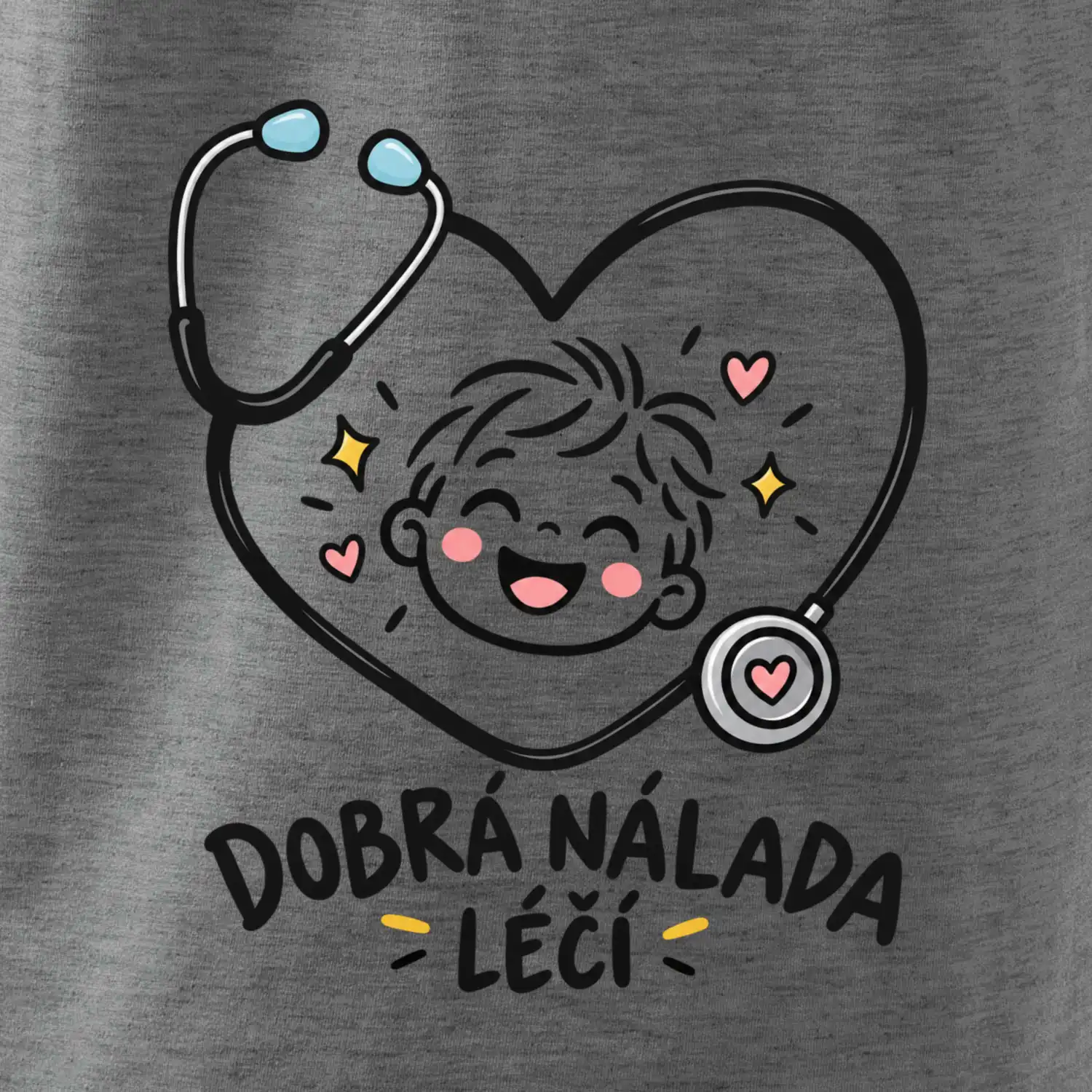 Dobrá nálada léčí - dětská tvář v srdci