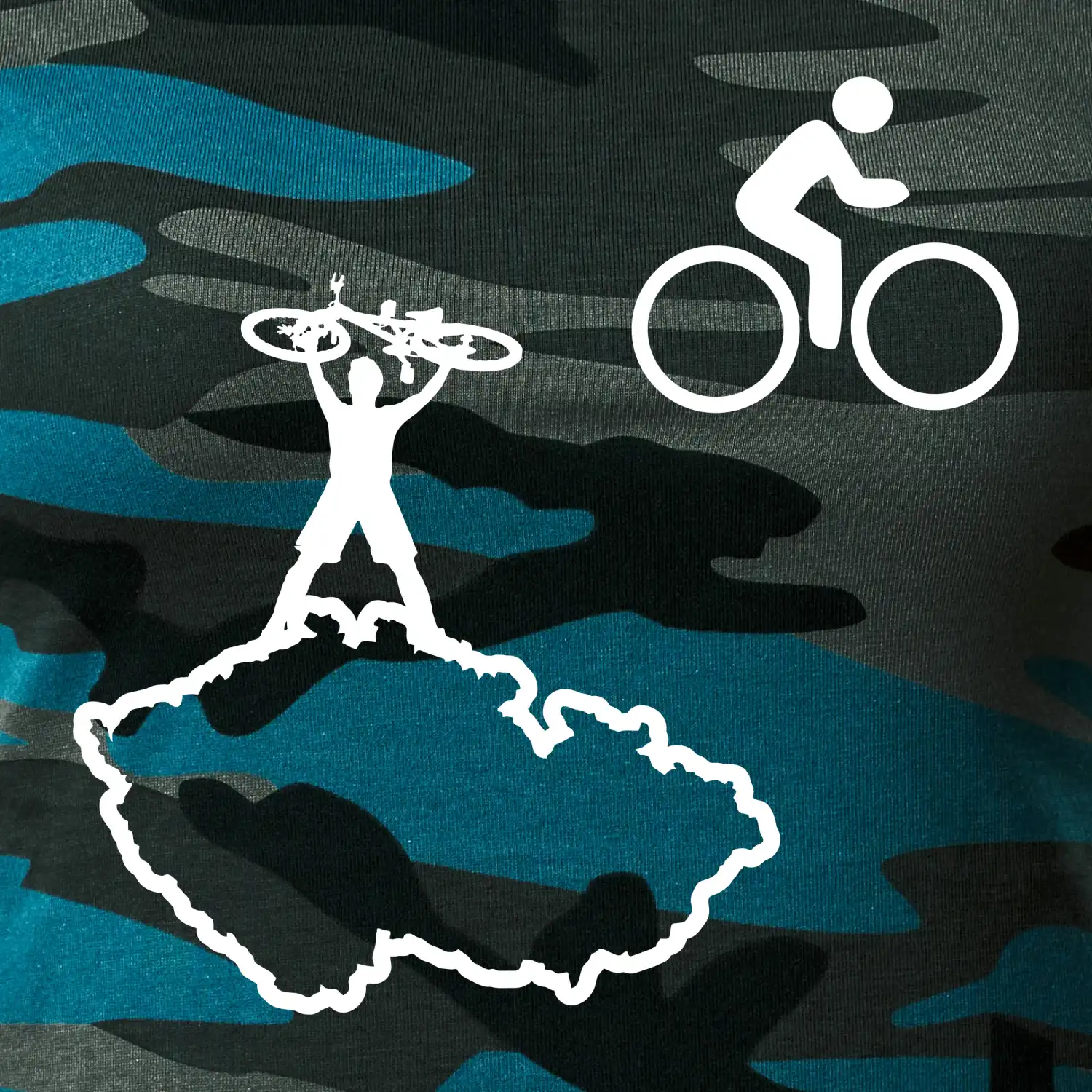 Mapa ČR + kolo na prsu