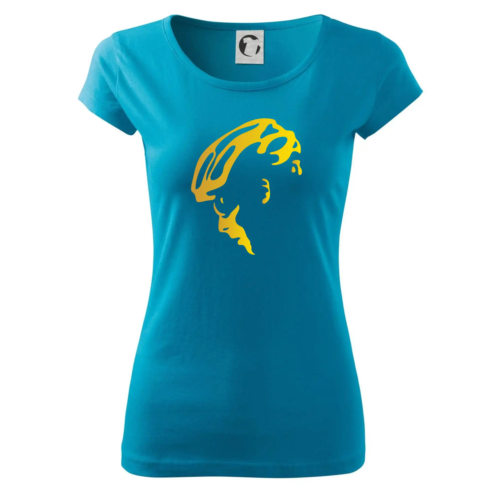 Hlava cyklista zlatá