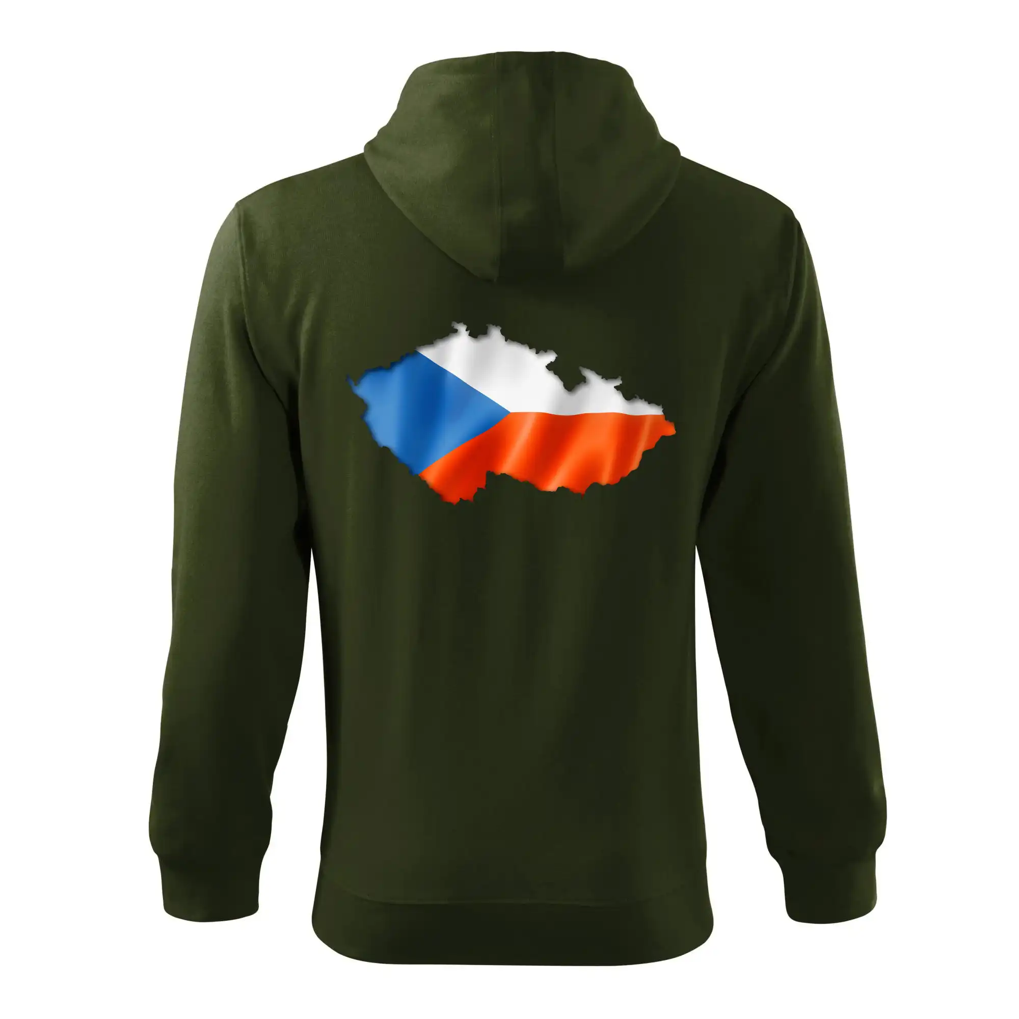 Česká vlajka v obrysu republiky