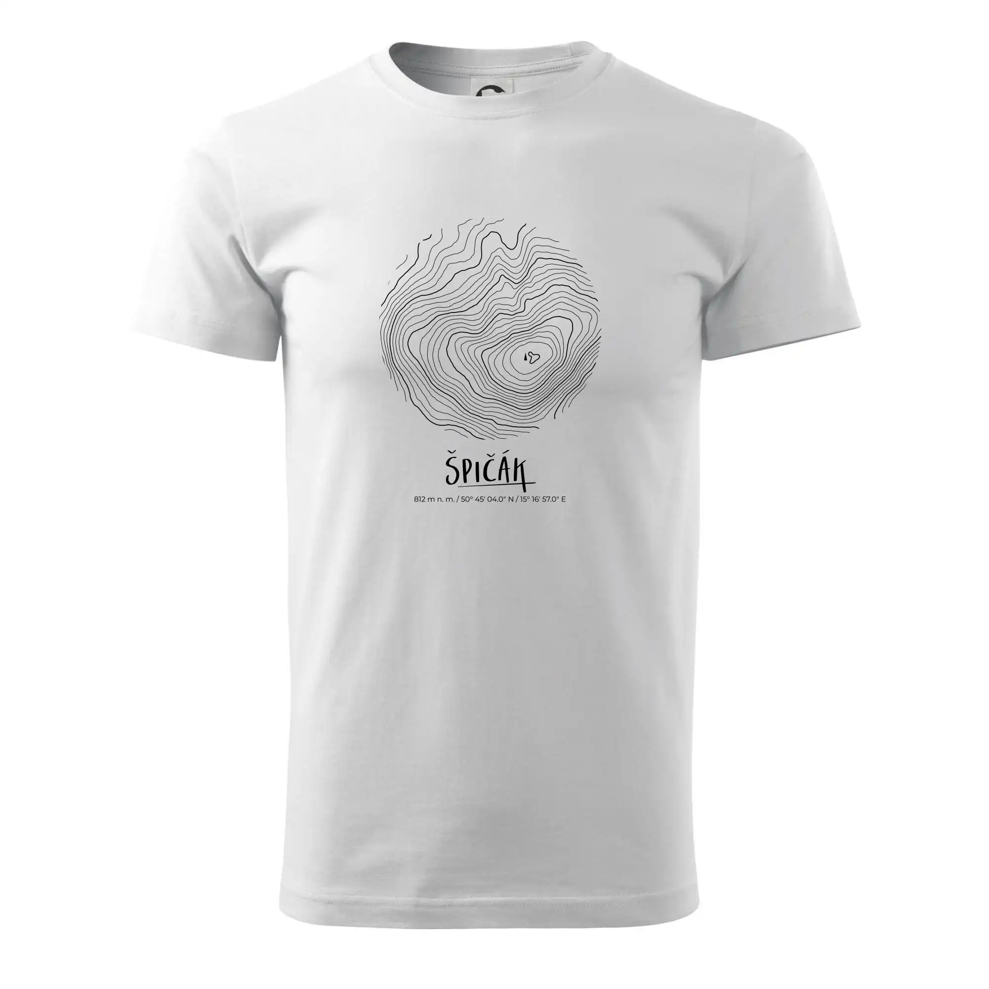 Špičák - vrstevnice v kruhu