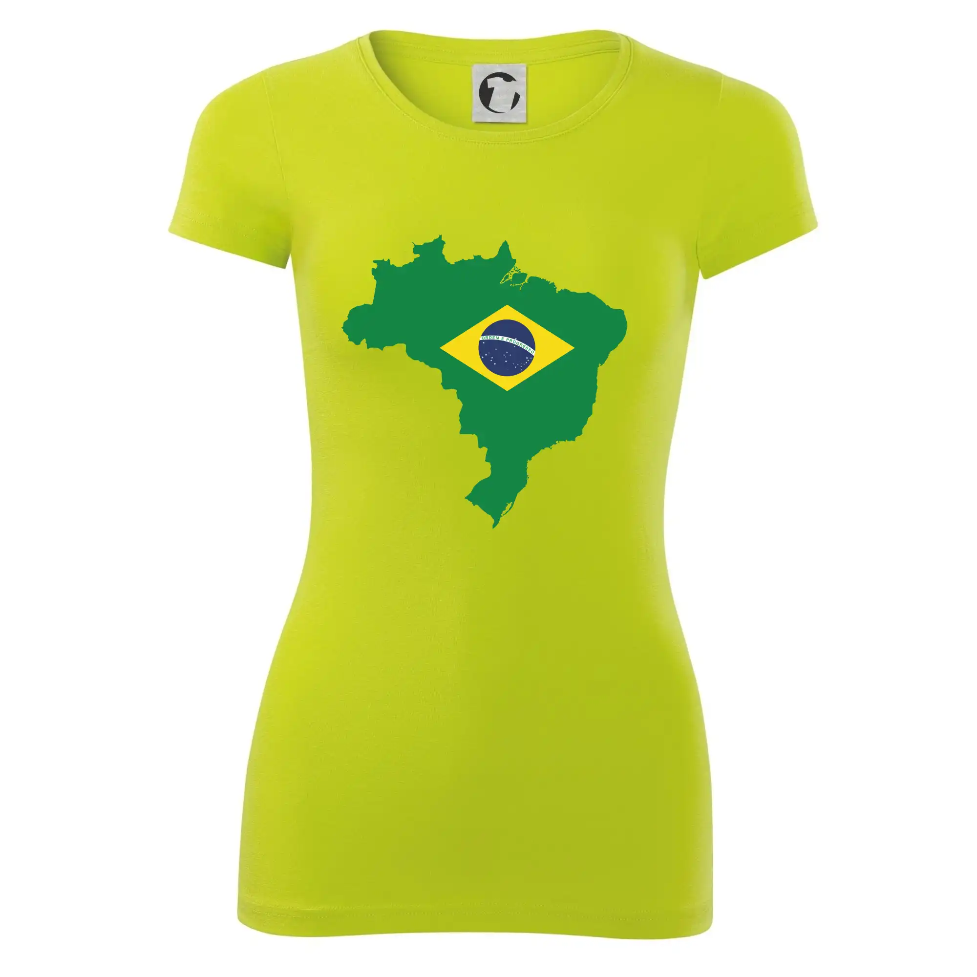 Brazílie vlajka v mapě