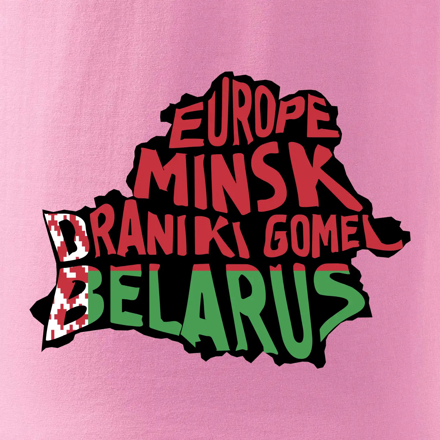 Mapy - názvy měst - Bělorusko