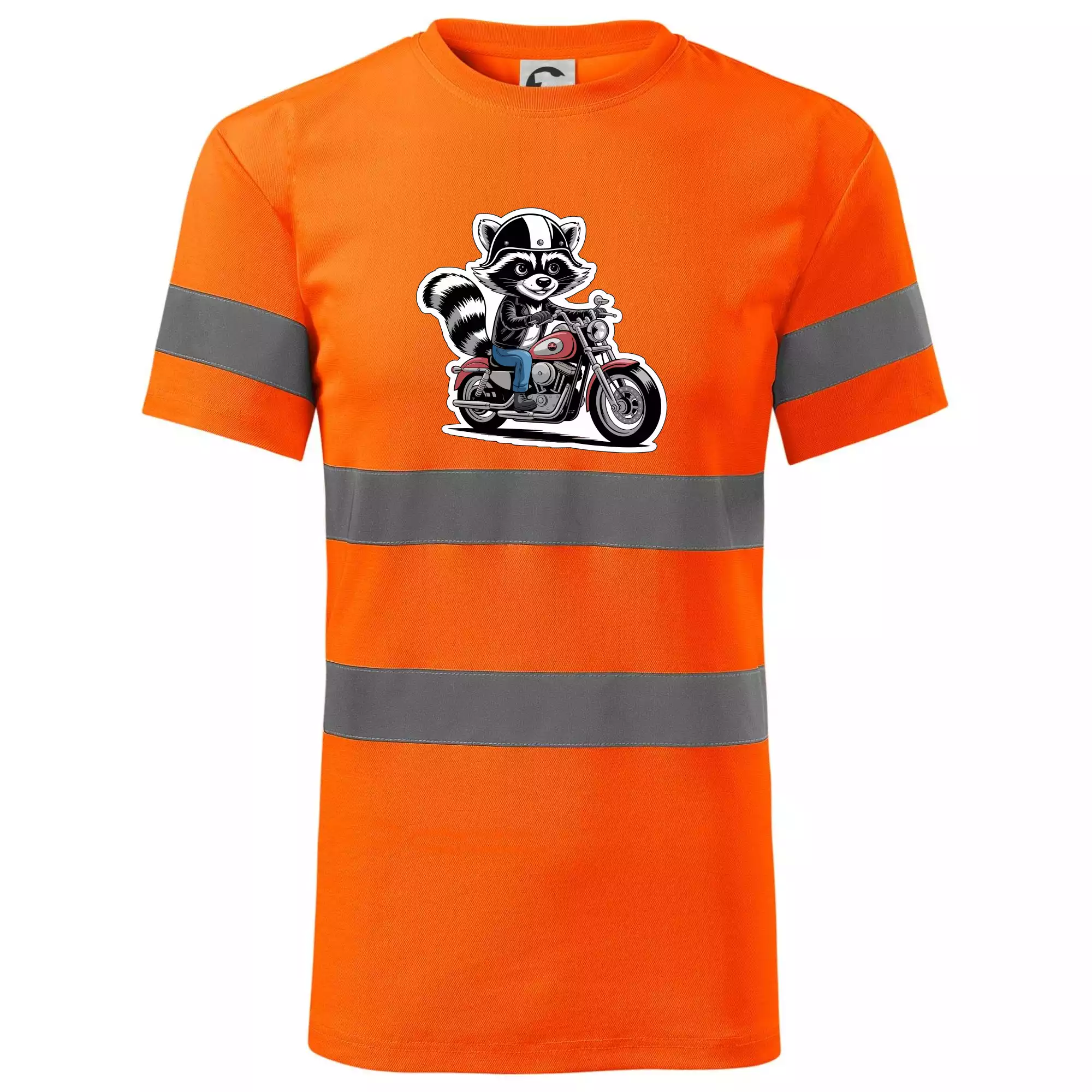 Mýval na motorce kreslený
