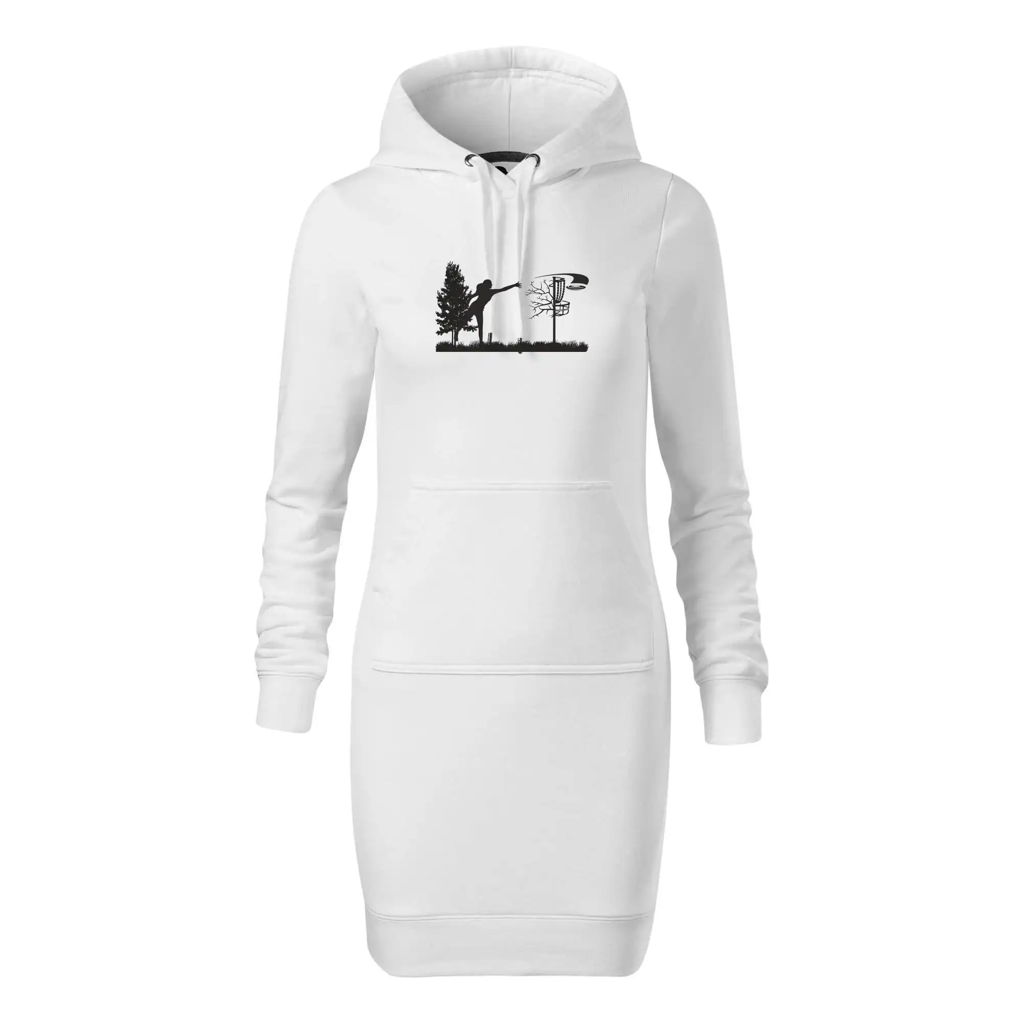 Disc golf - žena černý obrázek