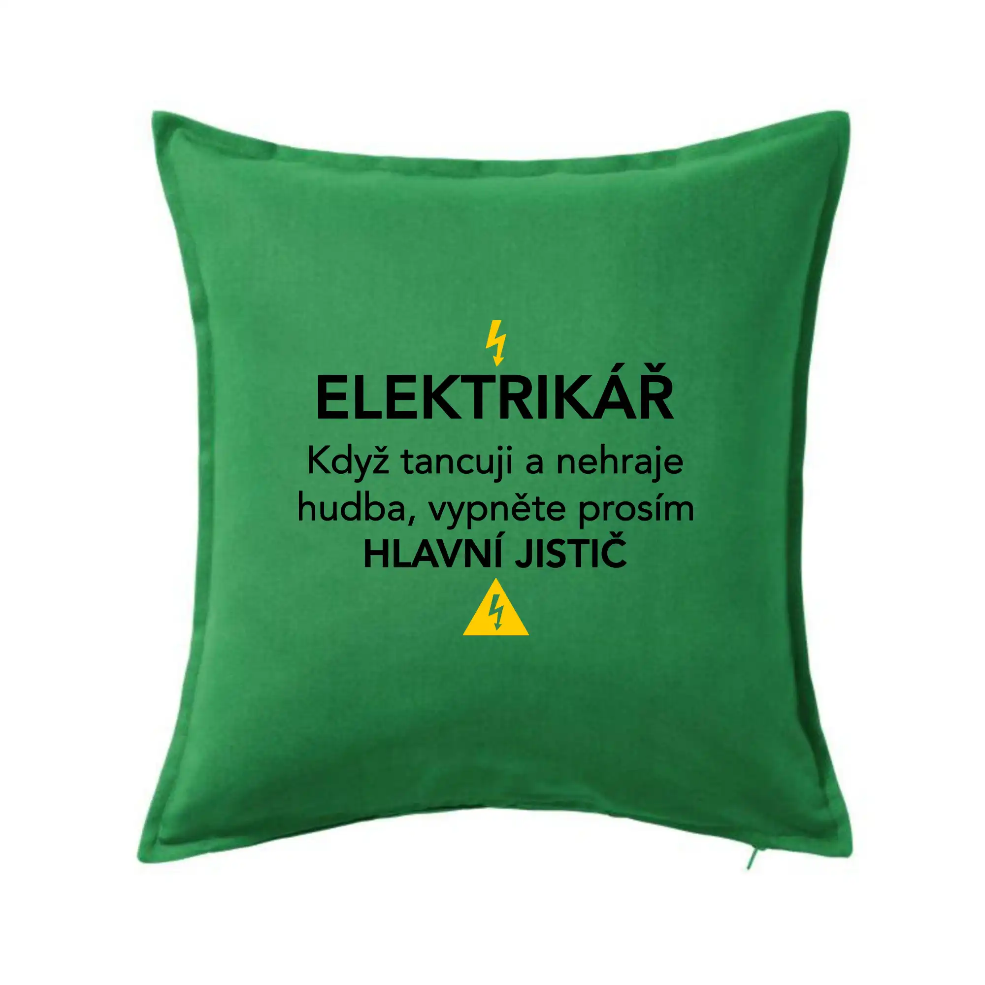 Elektrikář - hlavní jistič - Nápis na zádech