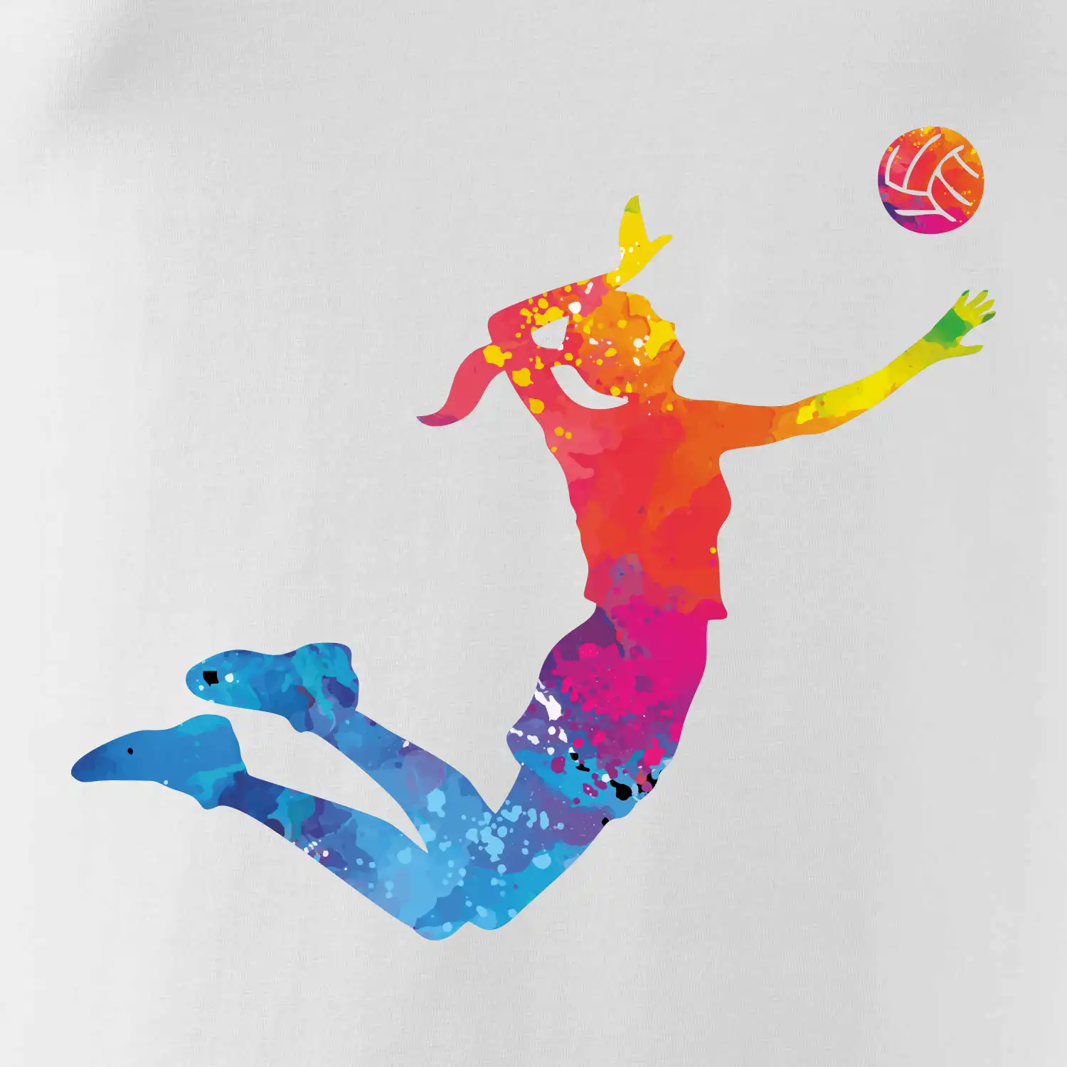 Volejbalista/Volejbalistka splash s míčem