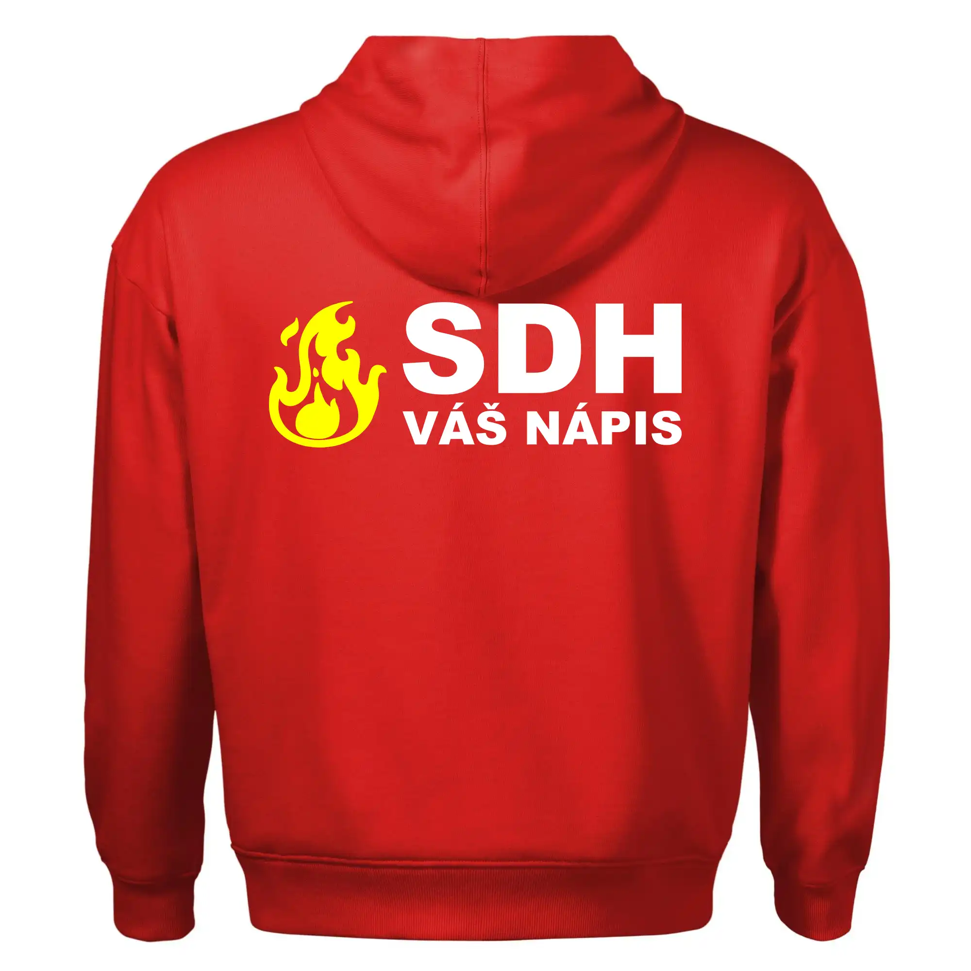 SDH nápis (oheň, název sboru - vlastní nápis)