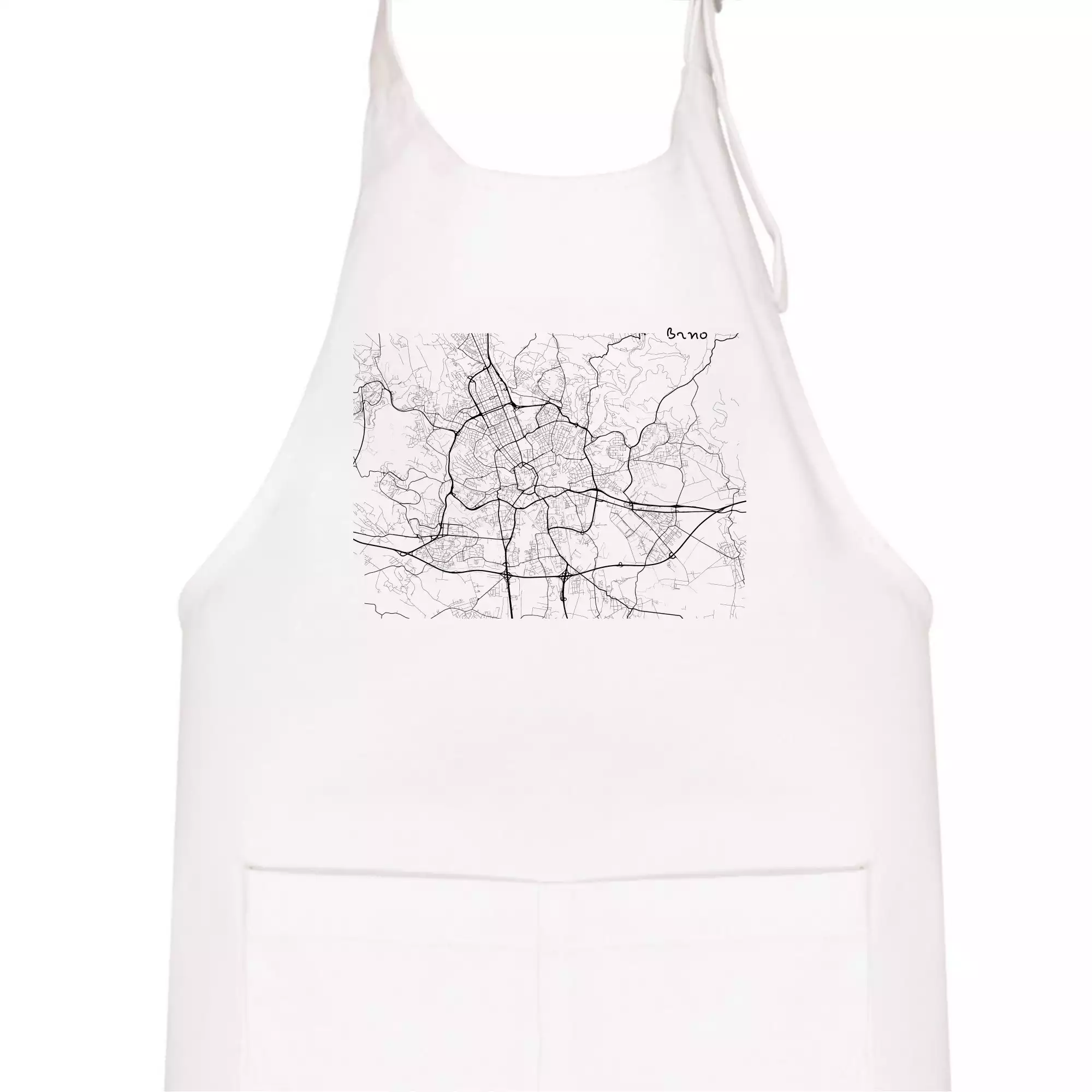 Černobílá mapa Brno