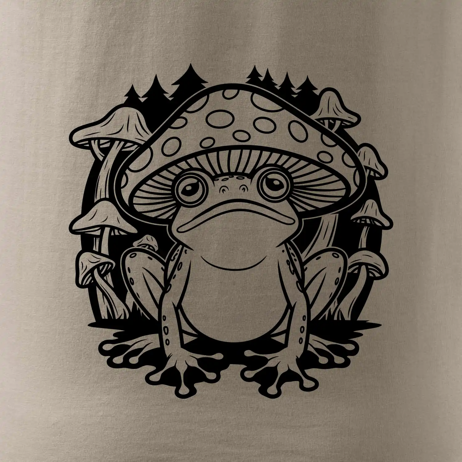 Goblincore černá houbožába