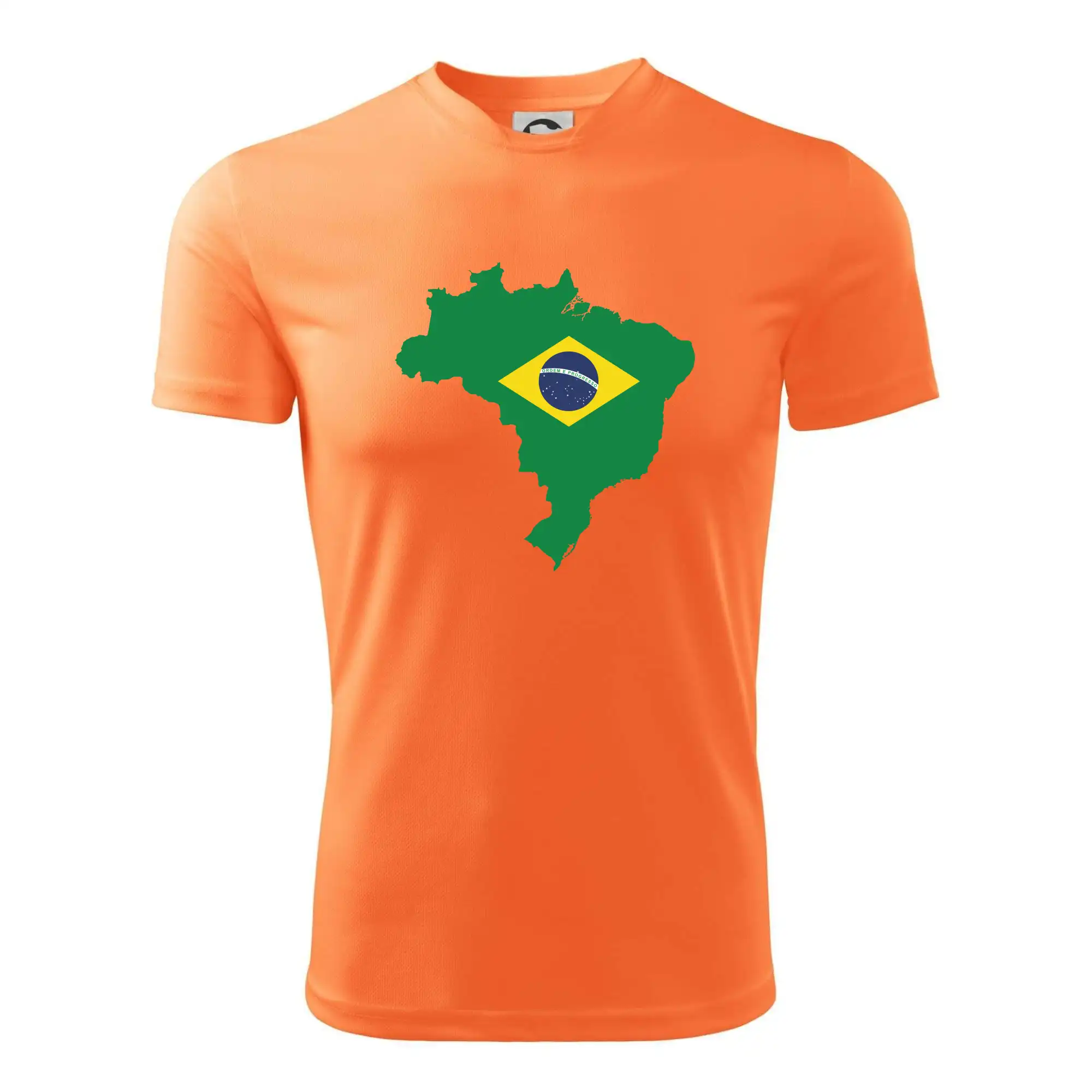 Brazílie vlajka v mapě