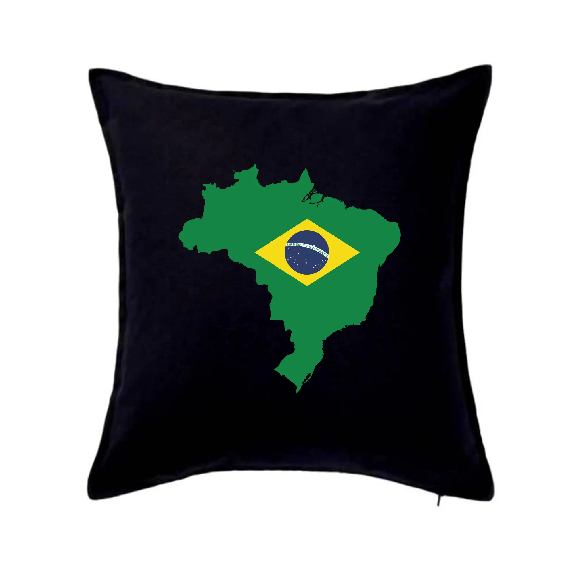 Brazílie vlajka v mapě