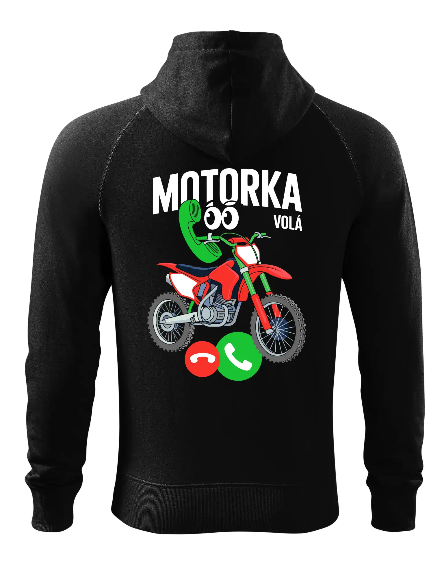 Karikatura motorka cross volá