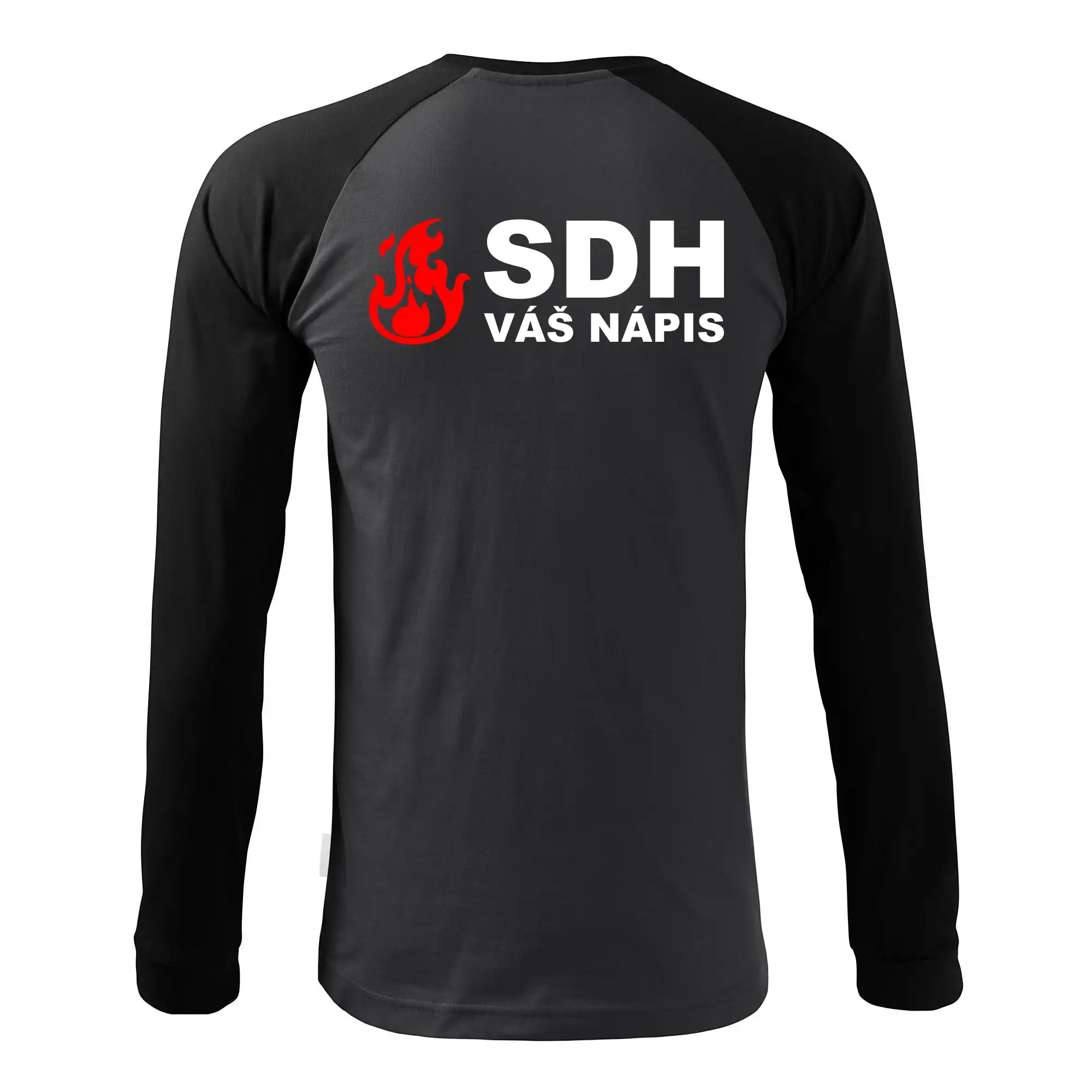 SDH nápis (oheň, název sboru - vlastní nápis)