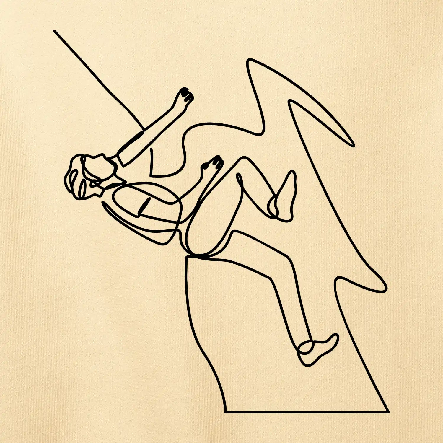 Lezec na skále jedním tahem