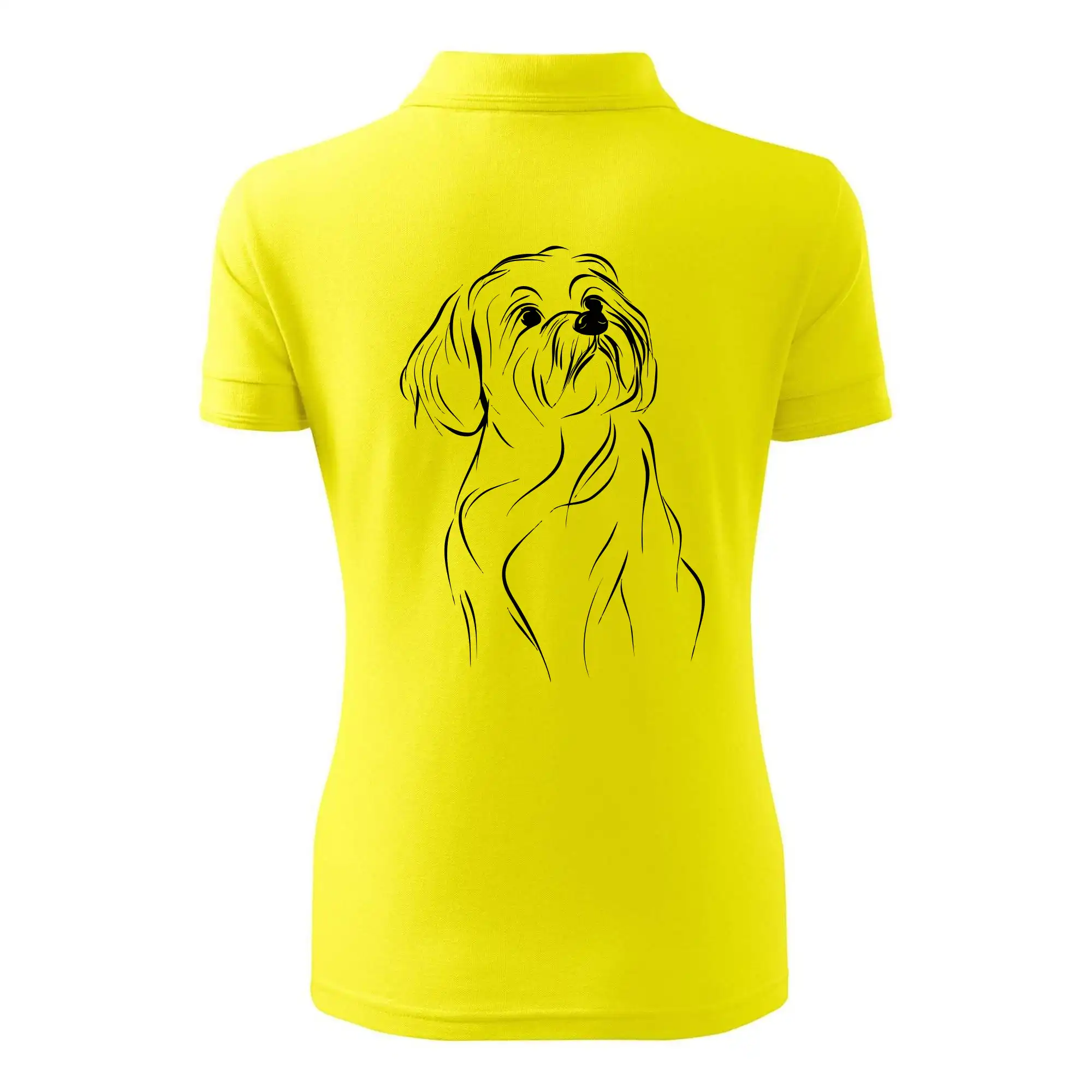 Lhasa Apso černý nákres slabé linky