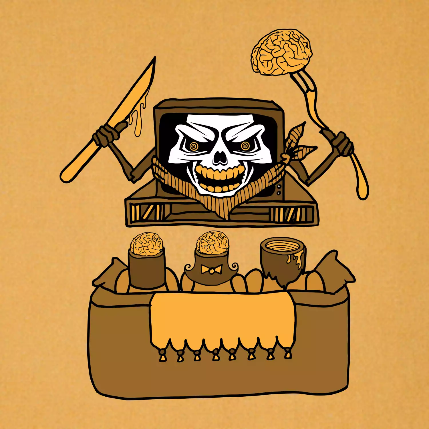 Mozkožrout - televize (Pecka design)