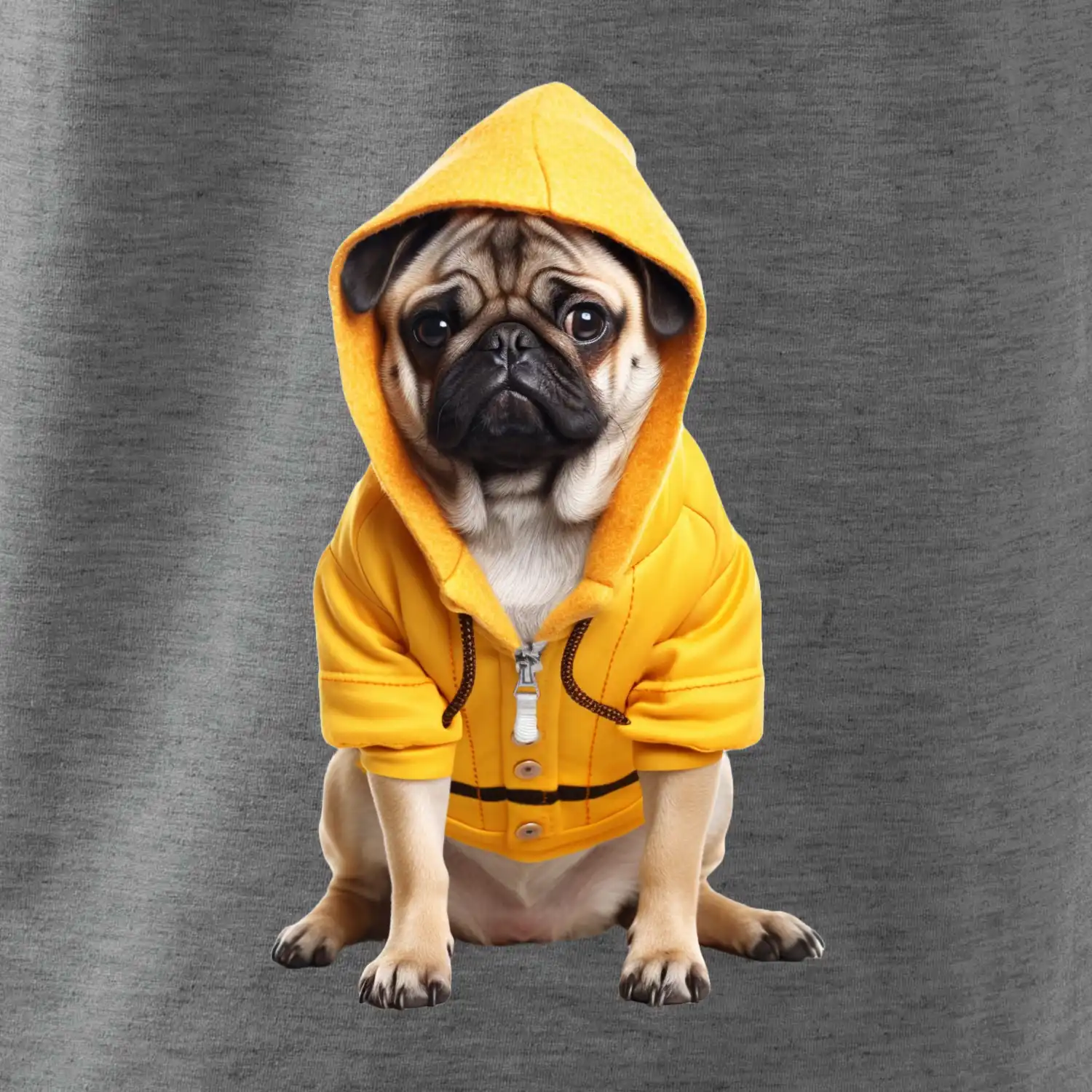 Mops v mikině