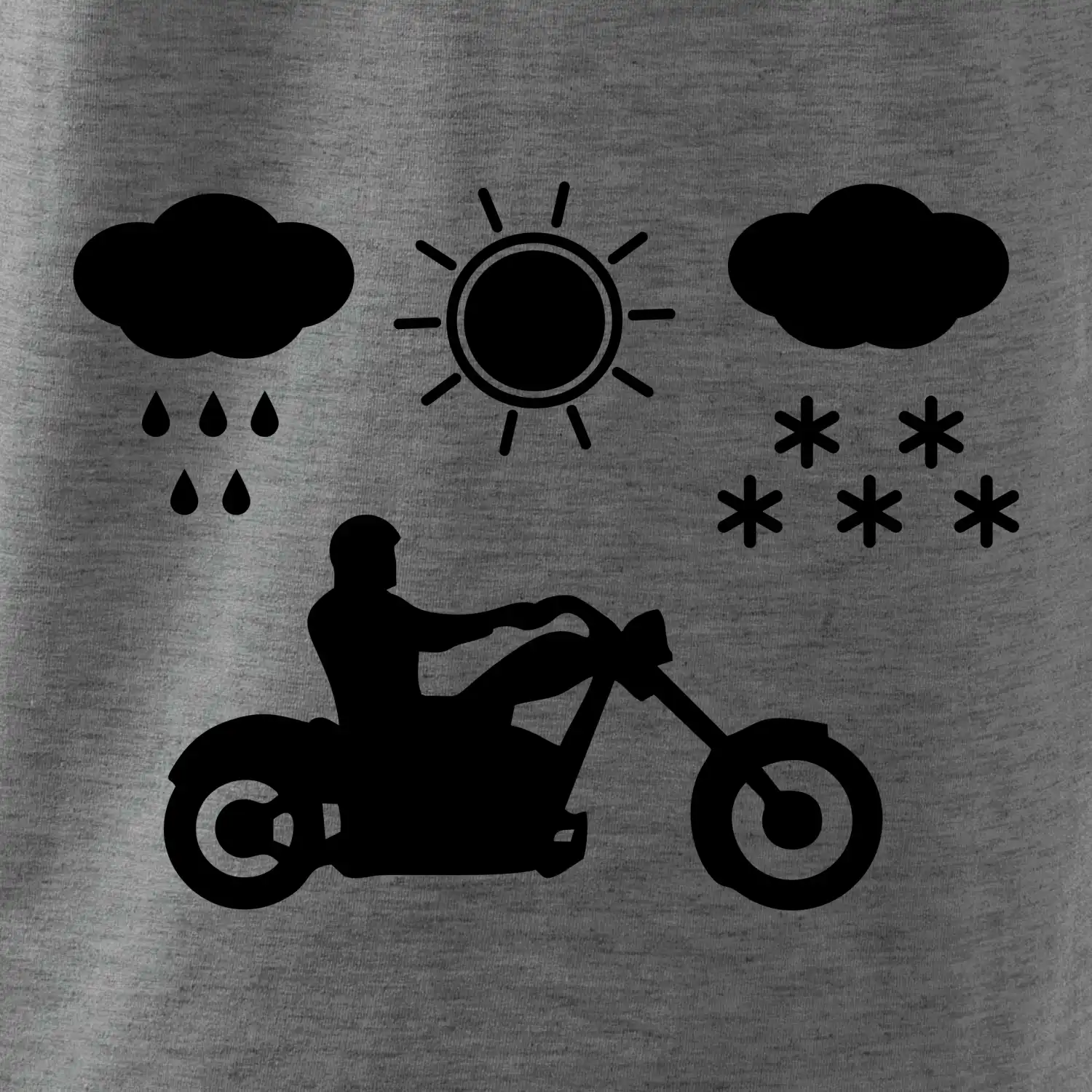 Motorkář za každého počasí - chopper