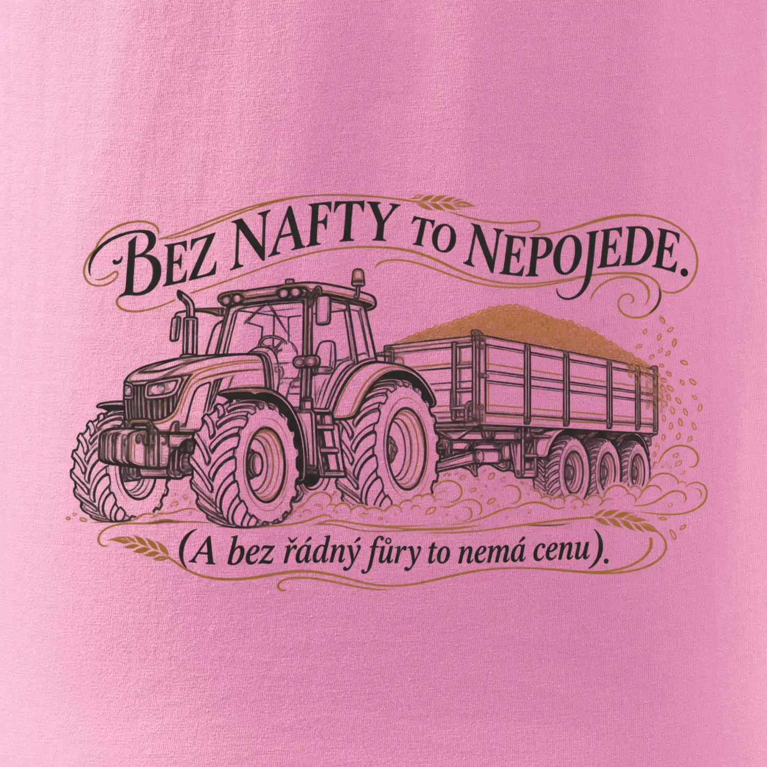 Bez nafty to nepojede traktor s vlekem