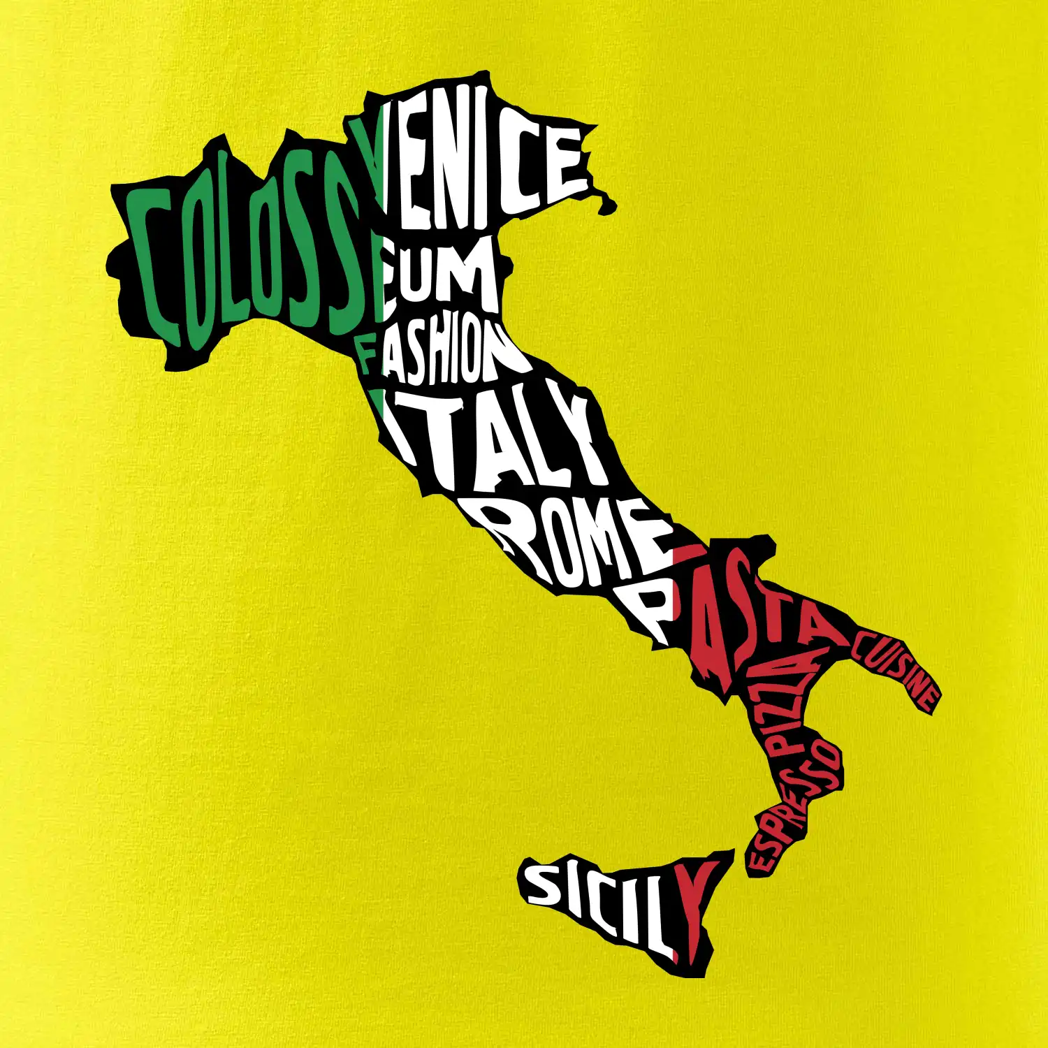 Mapy - názvy měst - Italie