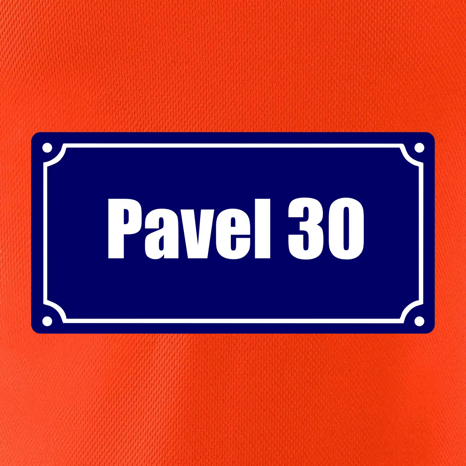 Jméno a věk - uliční cedule - modrá