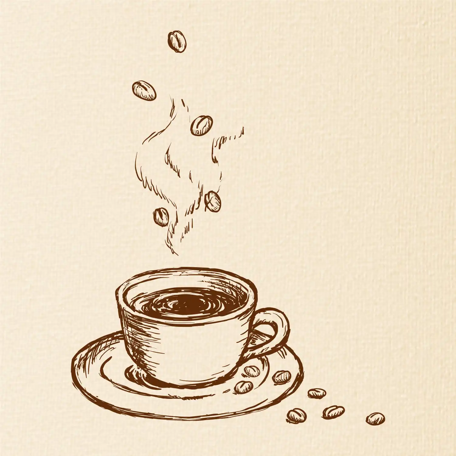 Hrnek plný čerstvé kávy