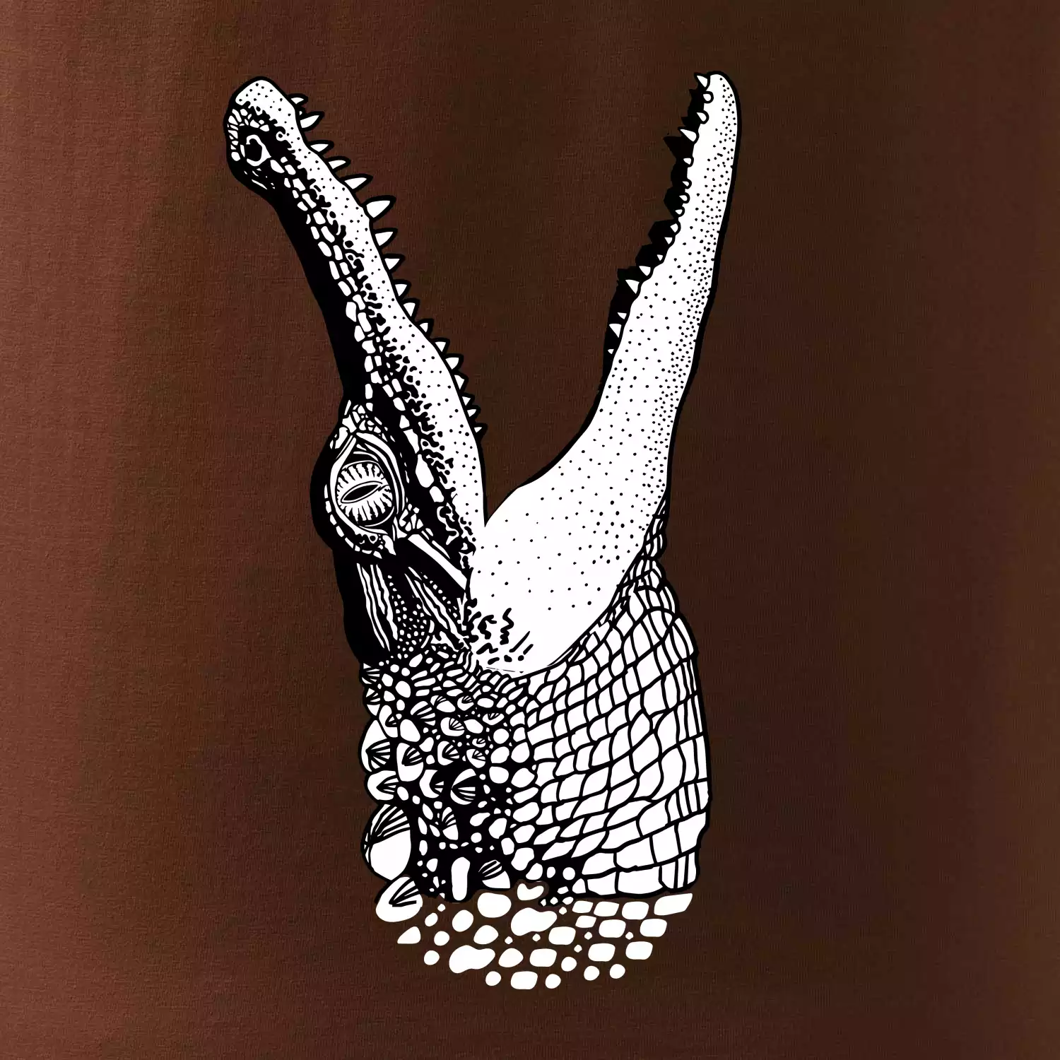 Krokodýl kreslený (Pecka design)