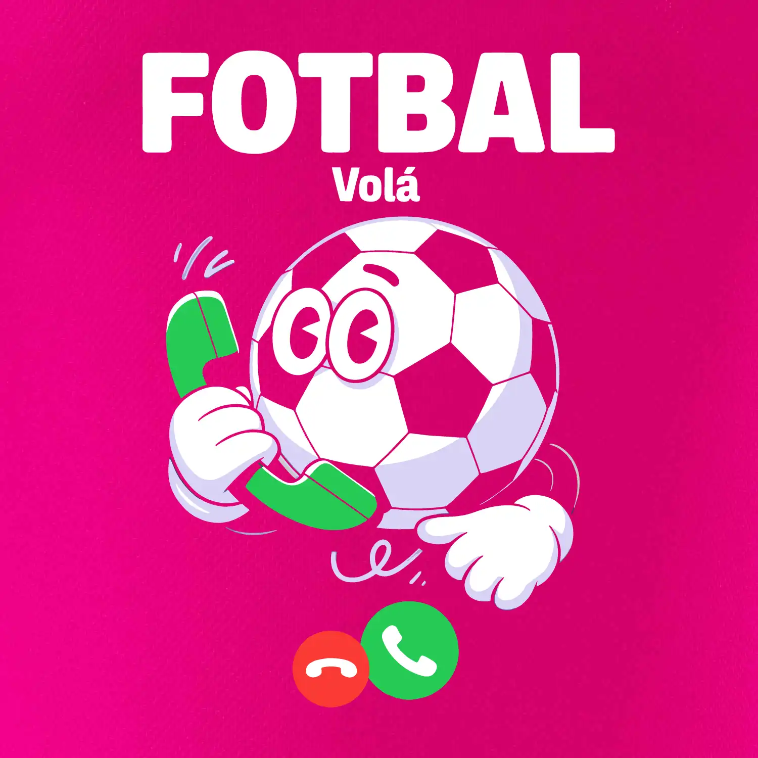 Karikatura fotbal volá