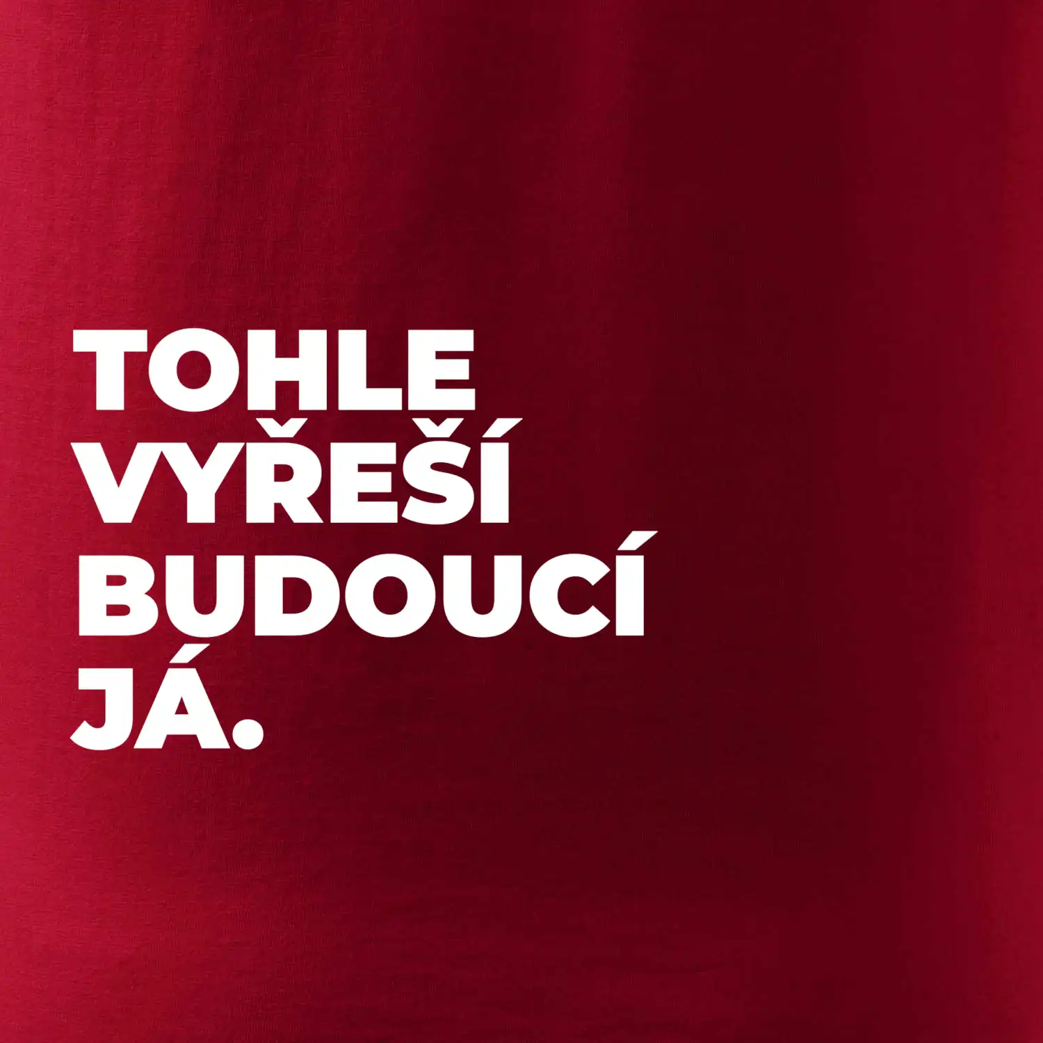 TOHLE VYŘEŠÍ BUDOUCÍ JÁ.