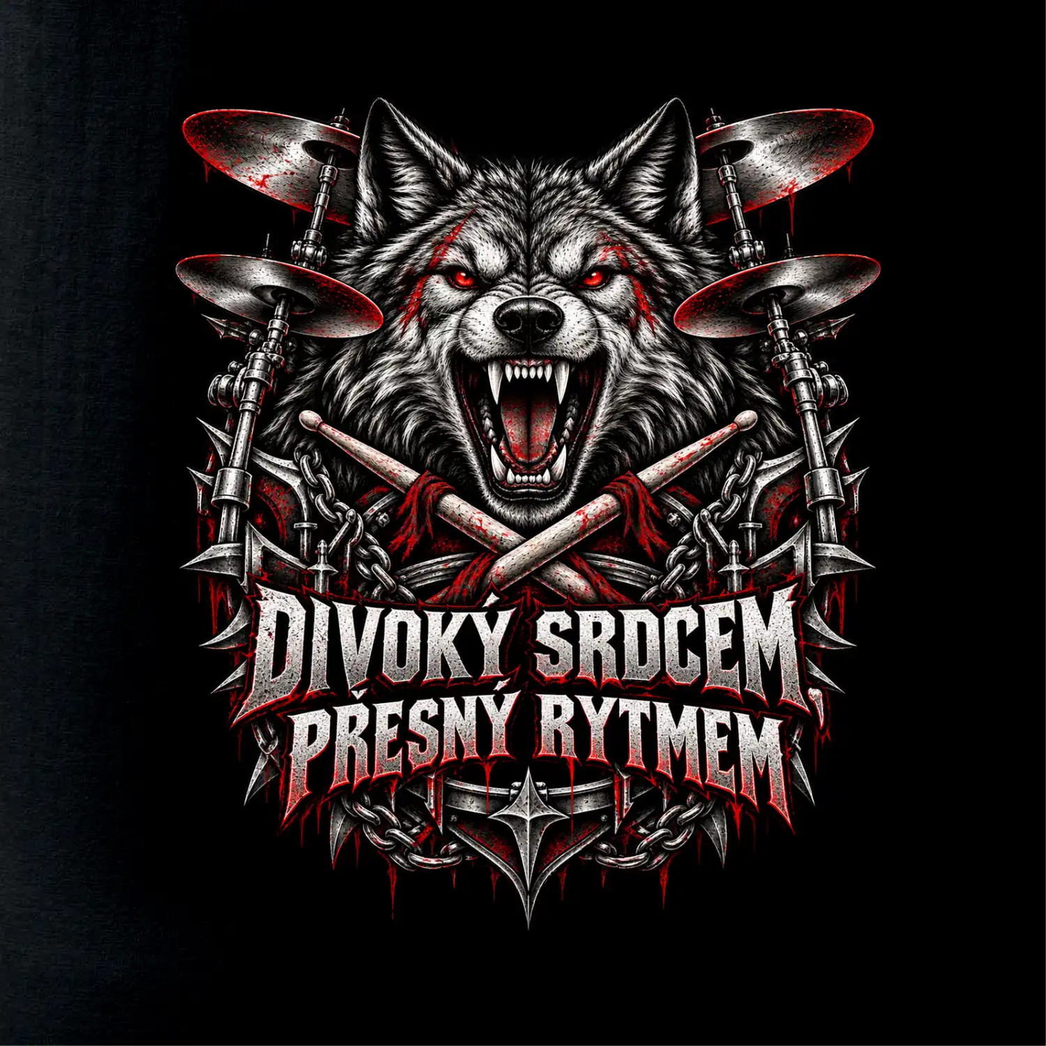 Divoký srdcem přesný rytmem - vlčí bubenický erb